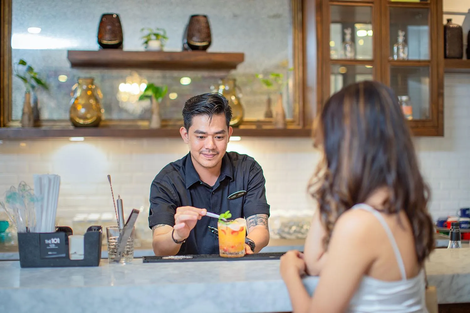 Lounge or bar in THE 1O1 Bogor Suryakancana