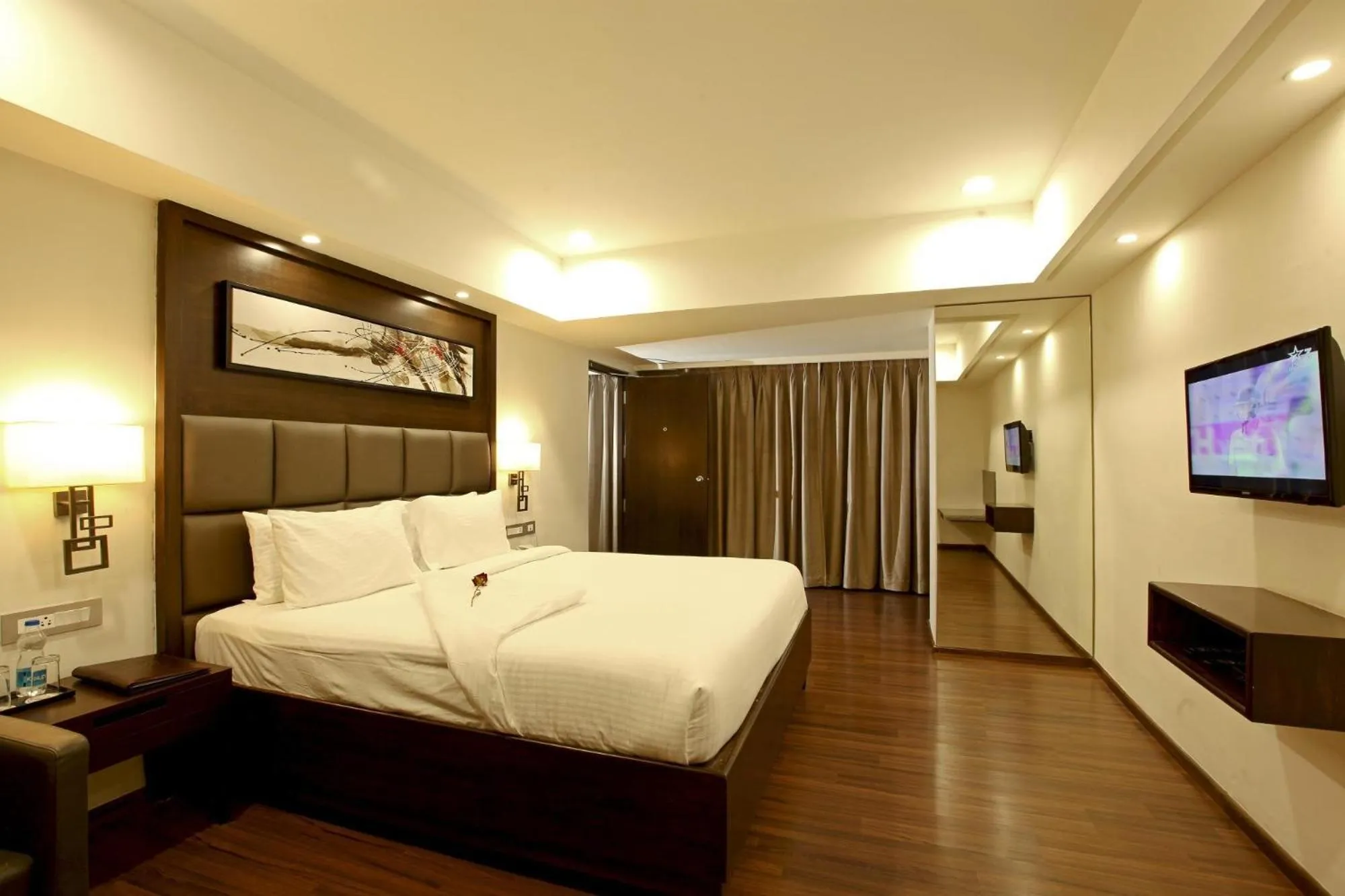 Bed in Goutham Grand Hotel