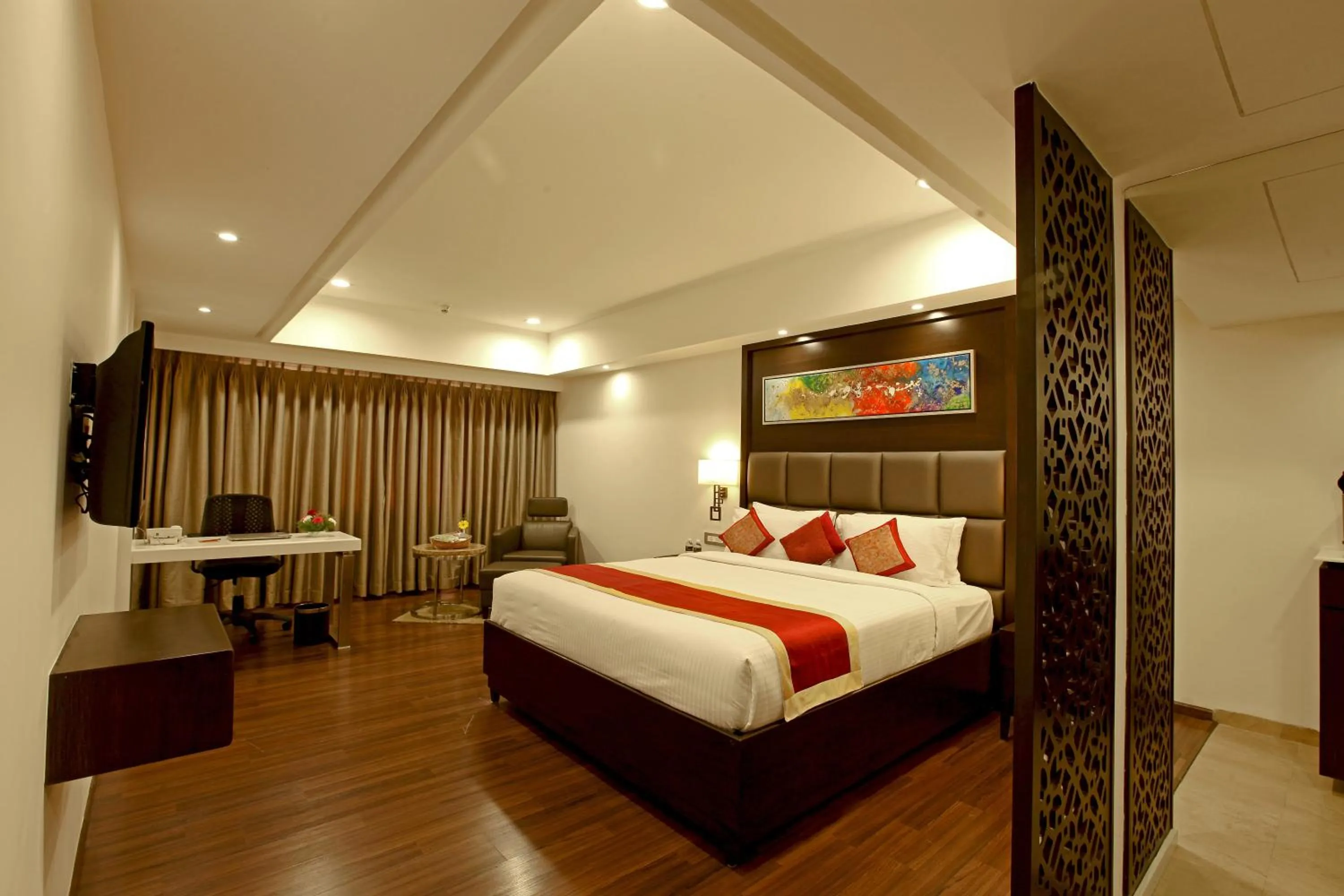 Bedroom, Bed in Goutham Grand Hotel