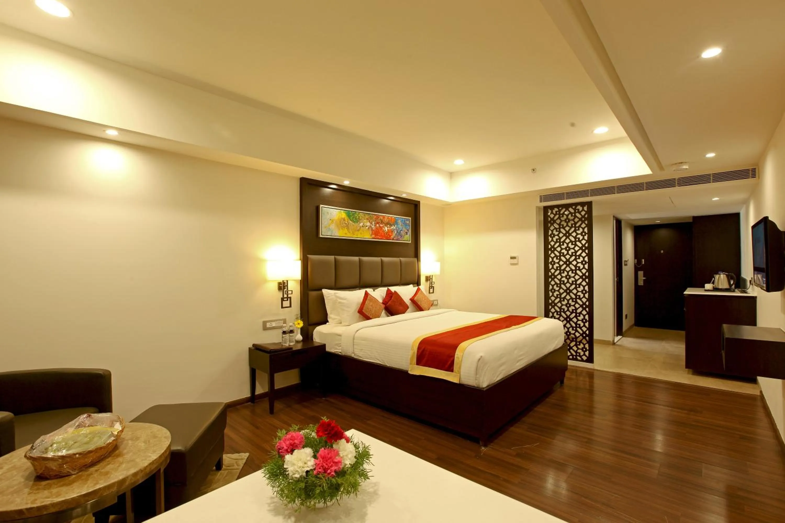 Bed in Goutham Grand Hotel