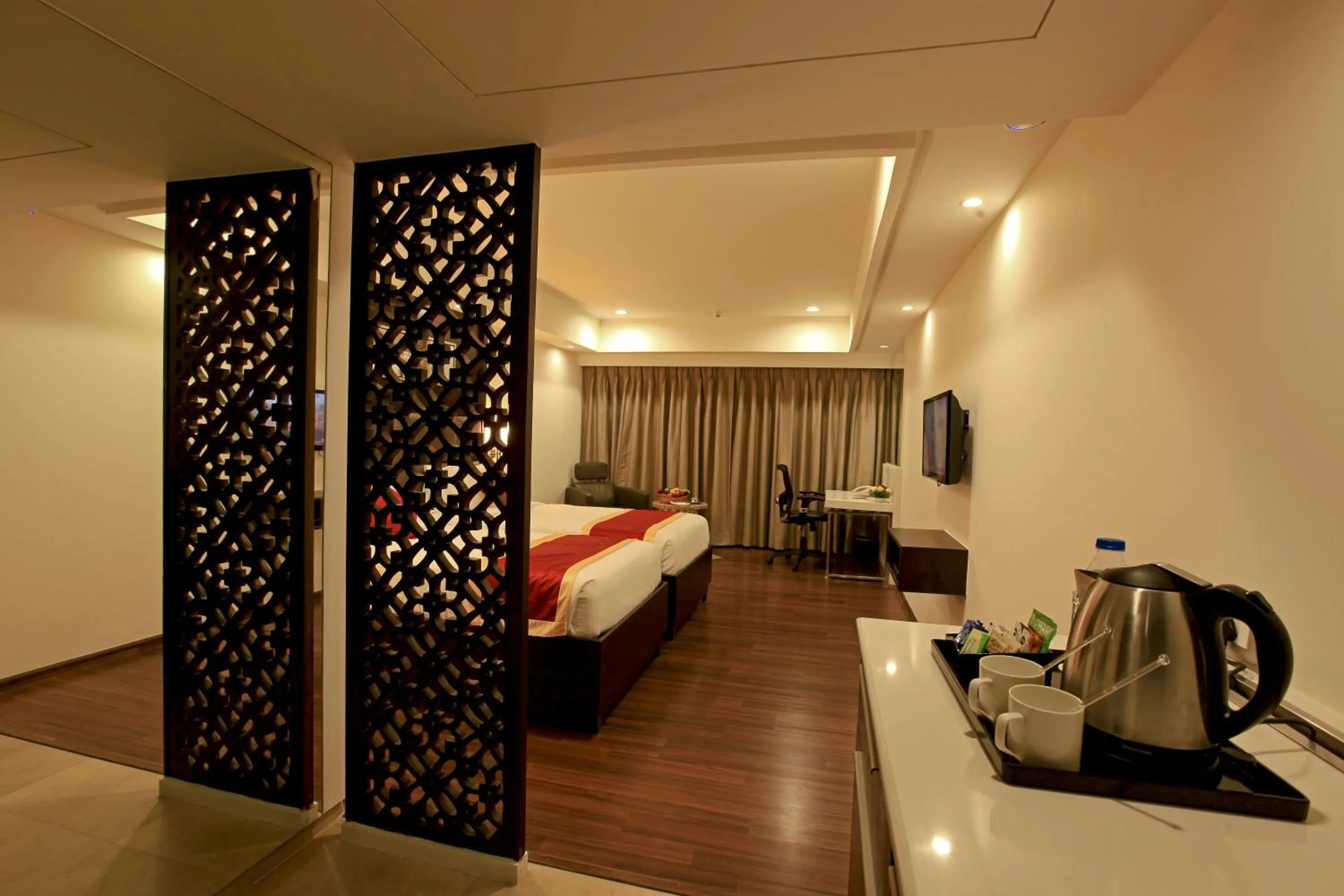 Bed in Goutham Grand Hotel