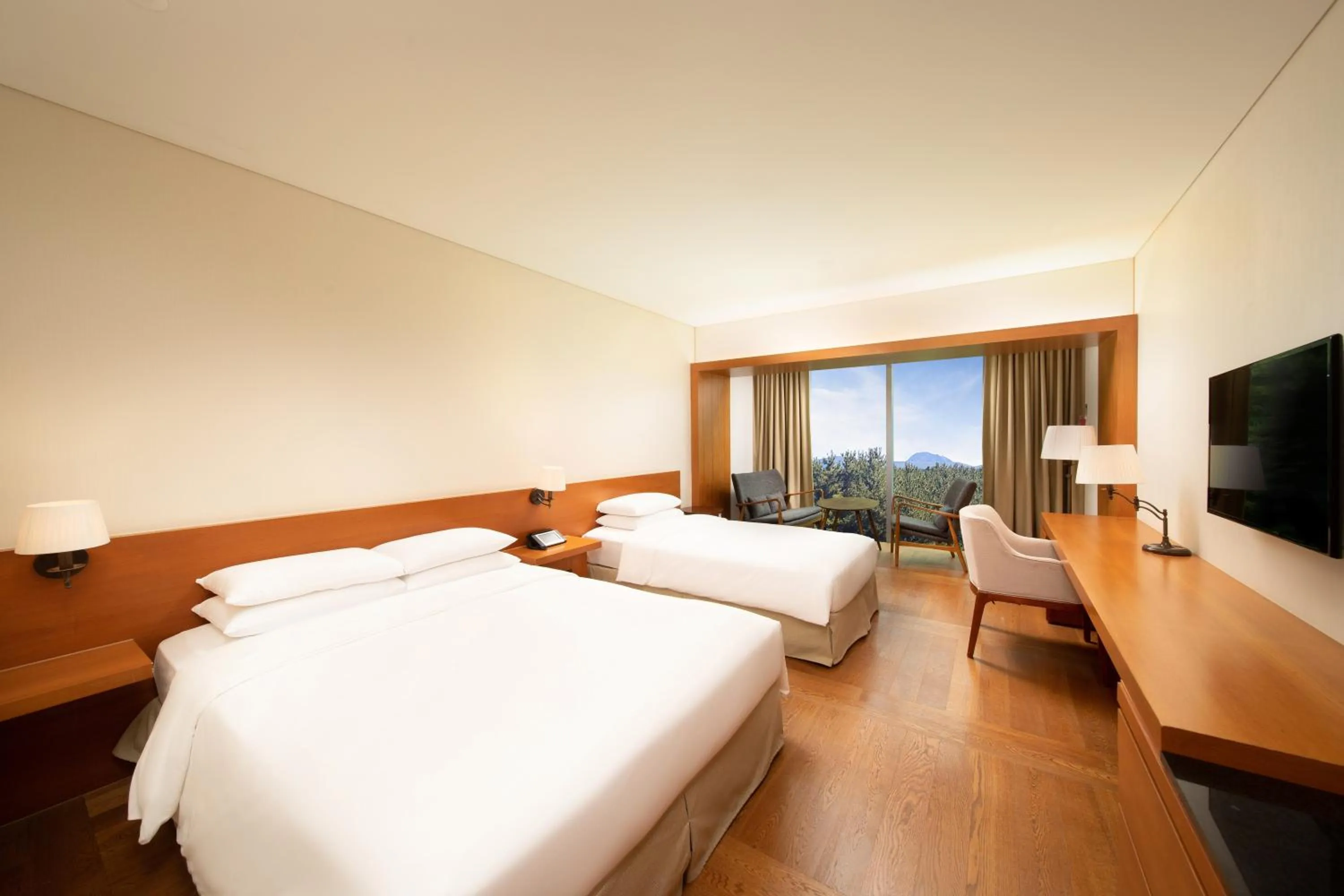 Bed in WE Hotel Jeju