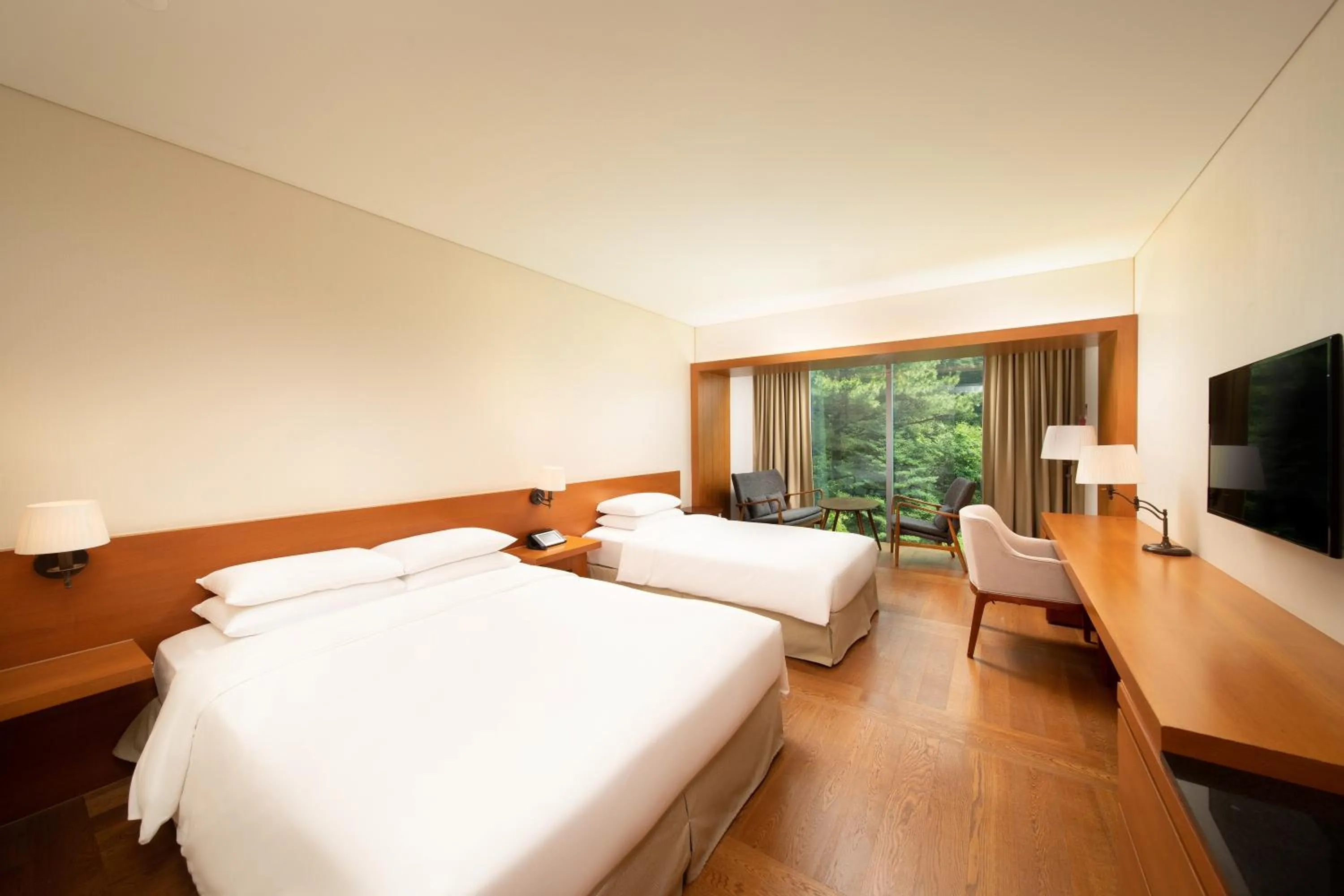 Bed in WE Hotel Jeju