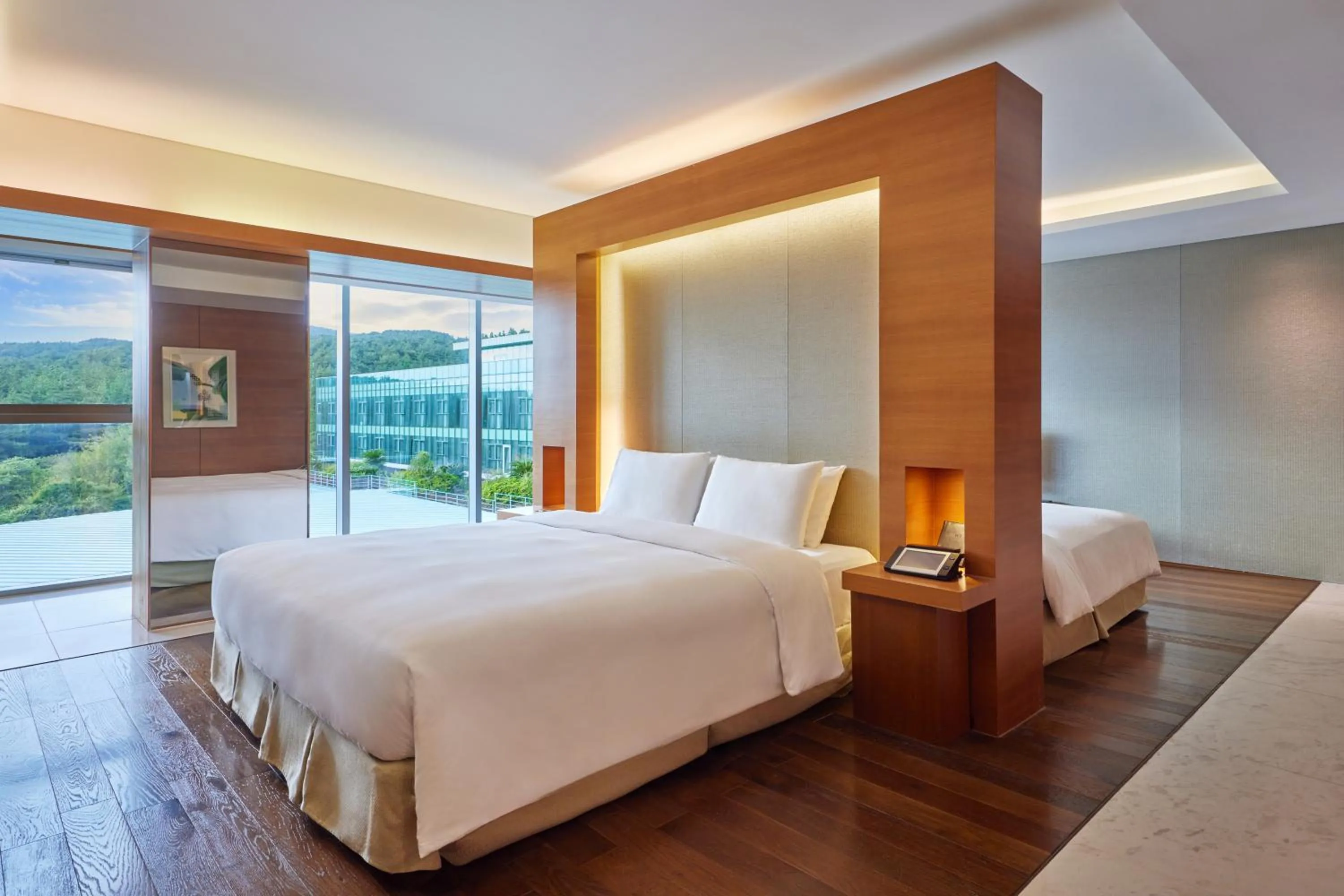 Bed in WE Hotel Jeju