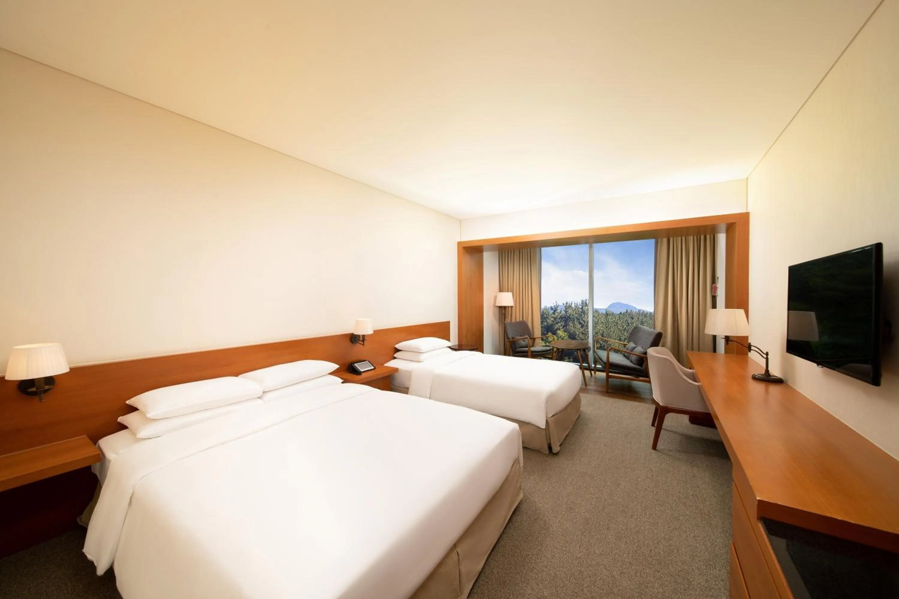 Bed in WE Hotel Jeju