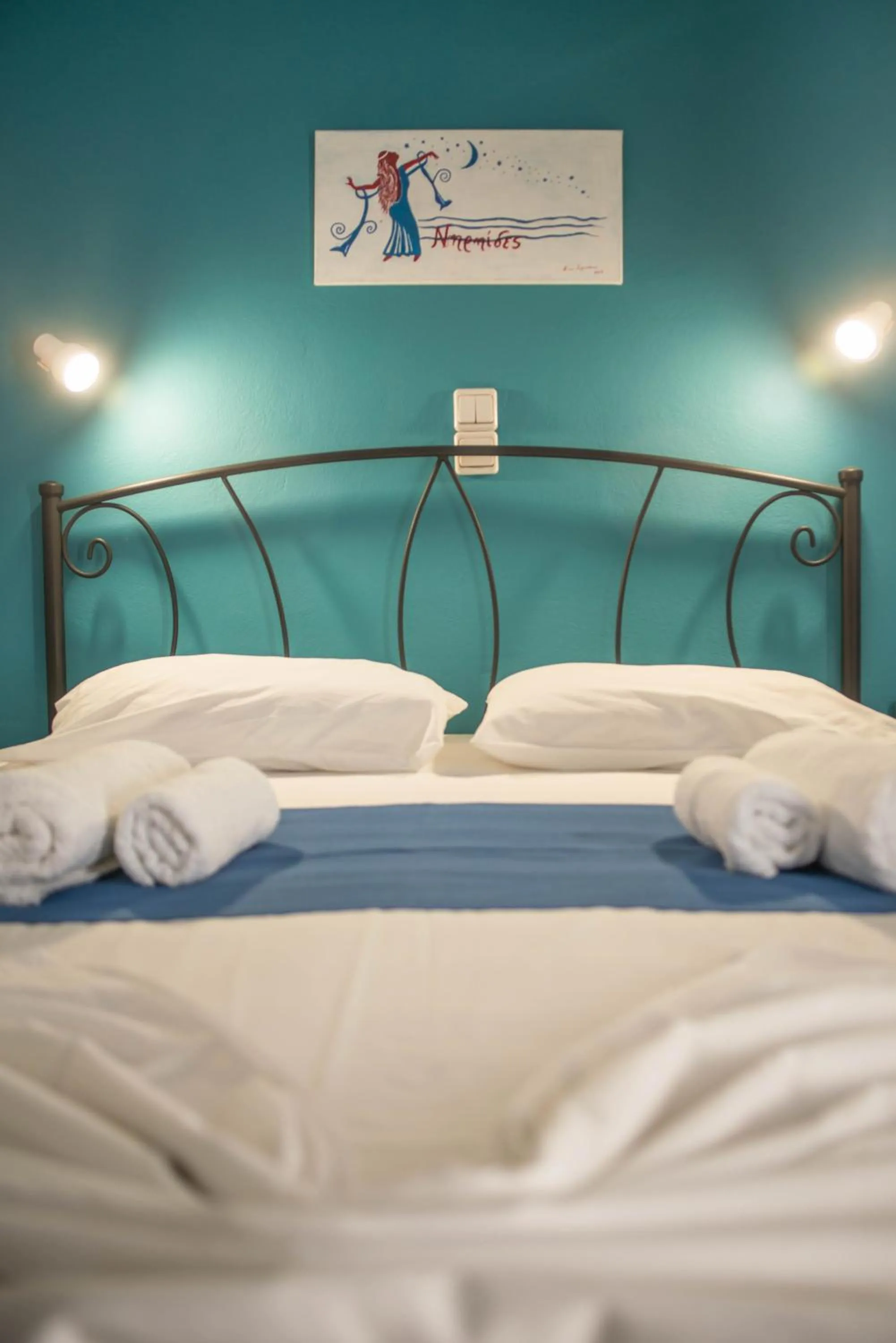 Bed in Nereides Hotel