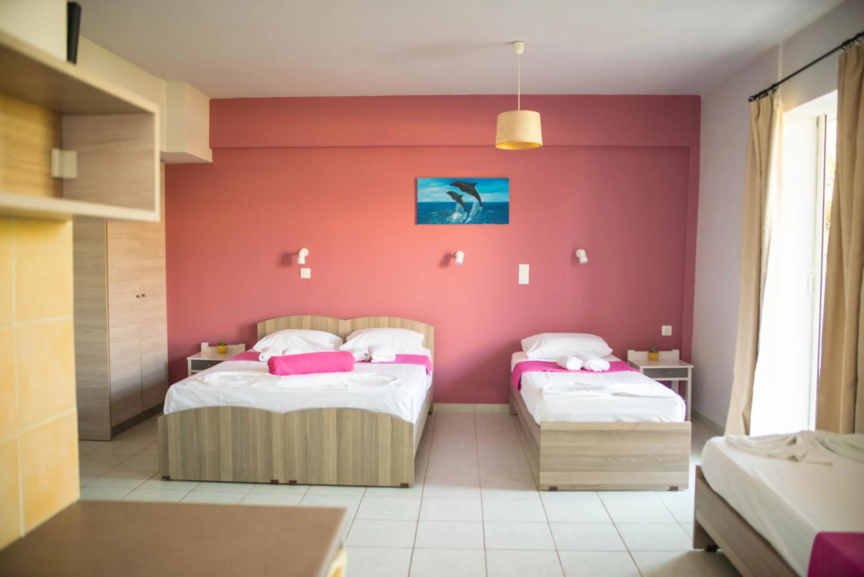 Bed in Nereides Hotel