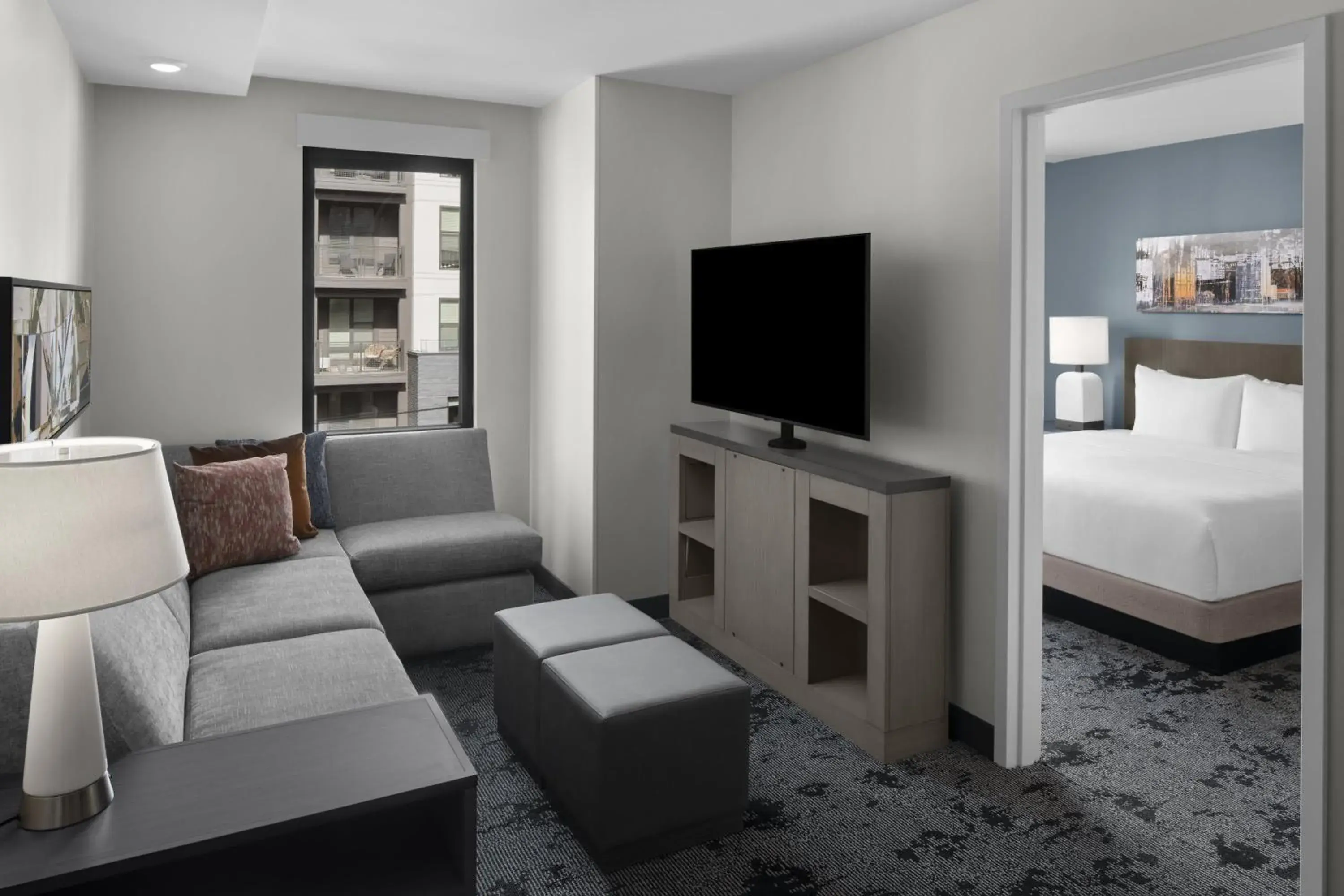 One-Bedroom Suite with Kitchen - Mobility Accessible in Hyatt House Raleigh Downtown/Seaboard Station One-Bedroom Suite with Kitchen - Mobility Accessible in Hyatt House Raleigh Downtown/Seaboard Station