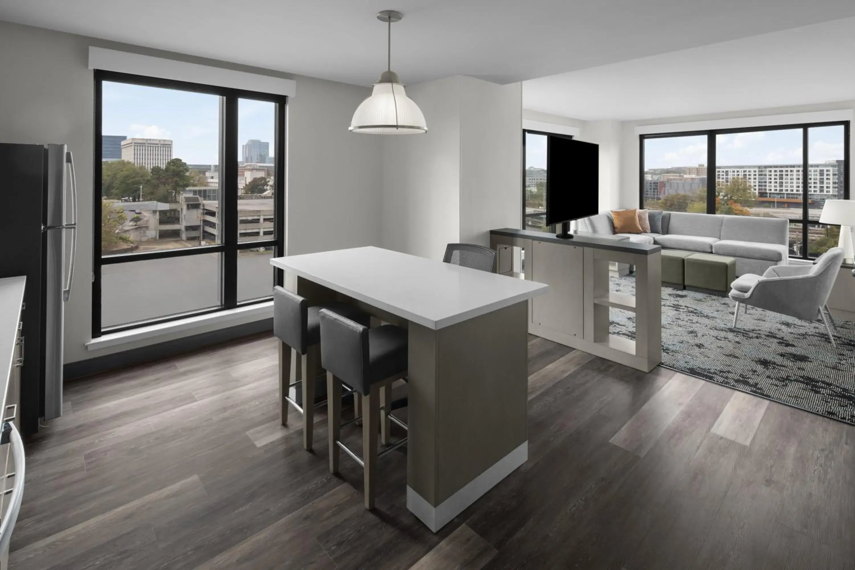 One Bedroom Kitchen Suite with Two Queen Beds and Sofa Bed in Hyatt House Raleigh Downtown/Seaboard Station One Bedroom Kitchen Suite with Two Queen Beds and Sofa Bed in Hyatt House Raleigh Downtown/Seaboard Station