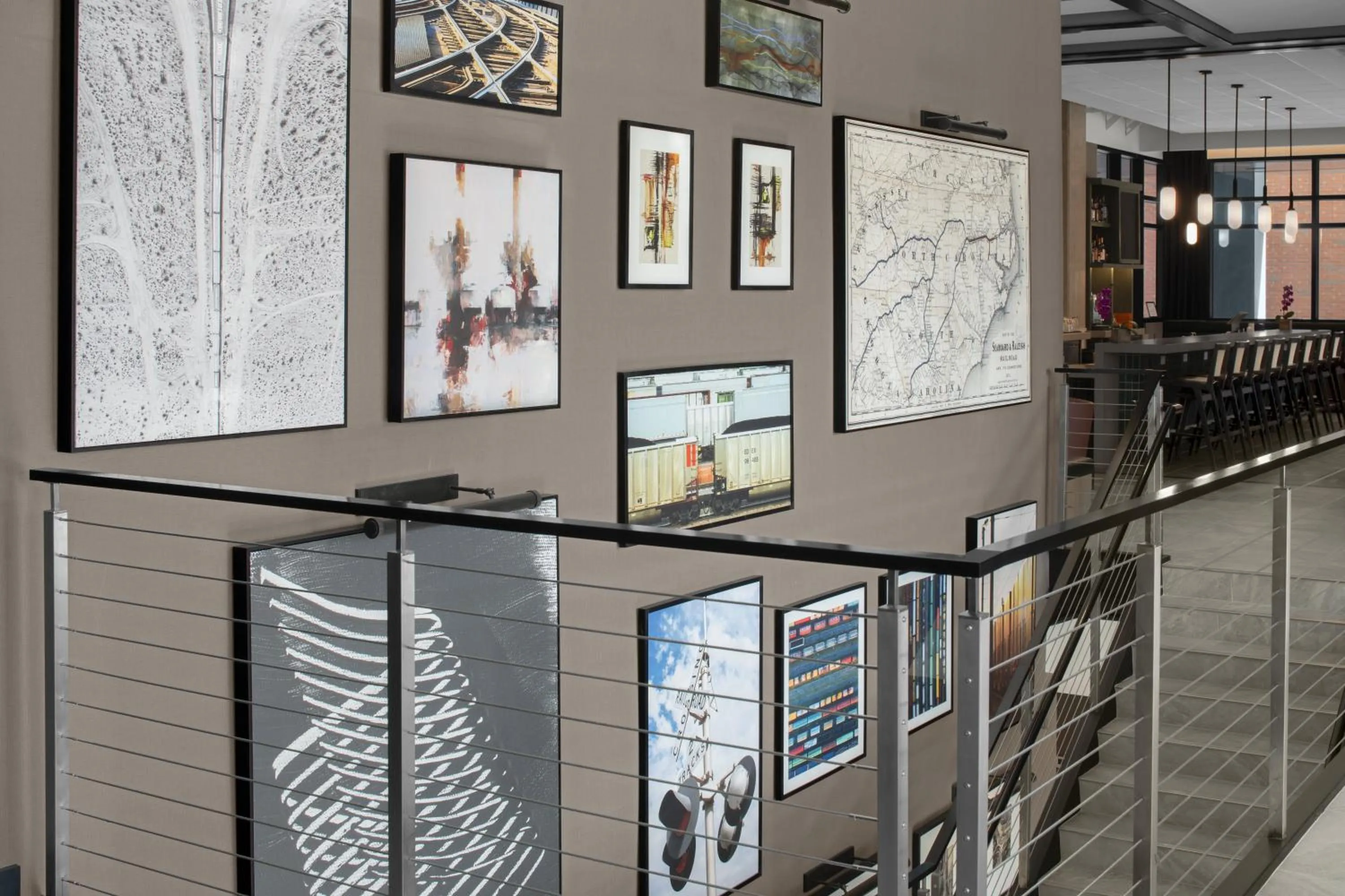 Decorative detail in Hyatt House Raleigh Downtown/Seaboard Station