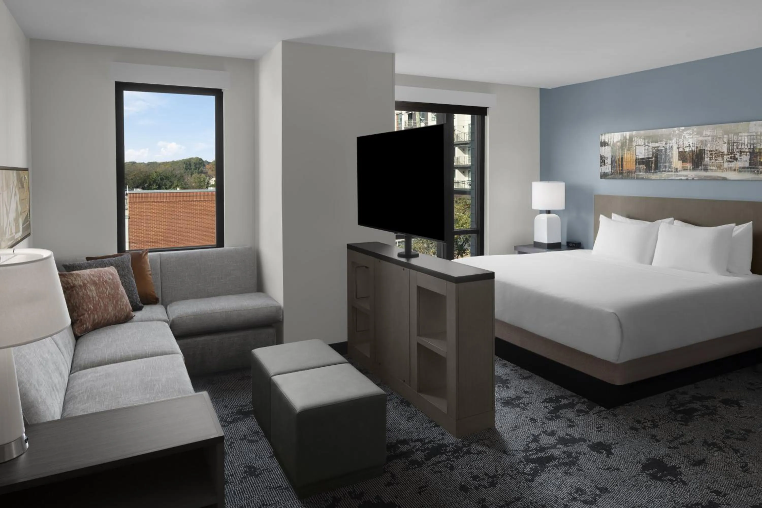 Bedroom, Bed in Hyatt House Raleigh Downtown/Seaboard Station