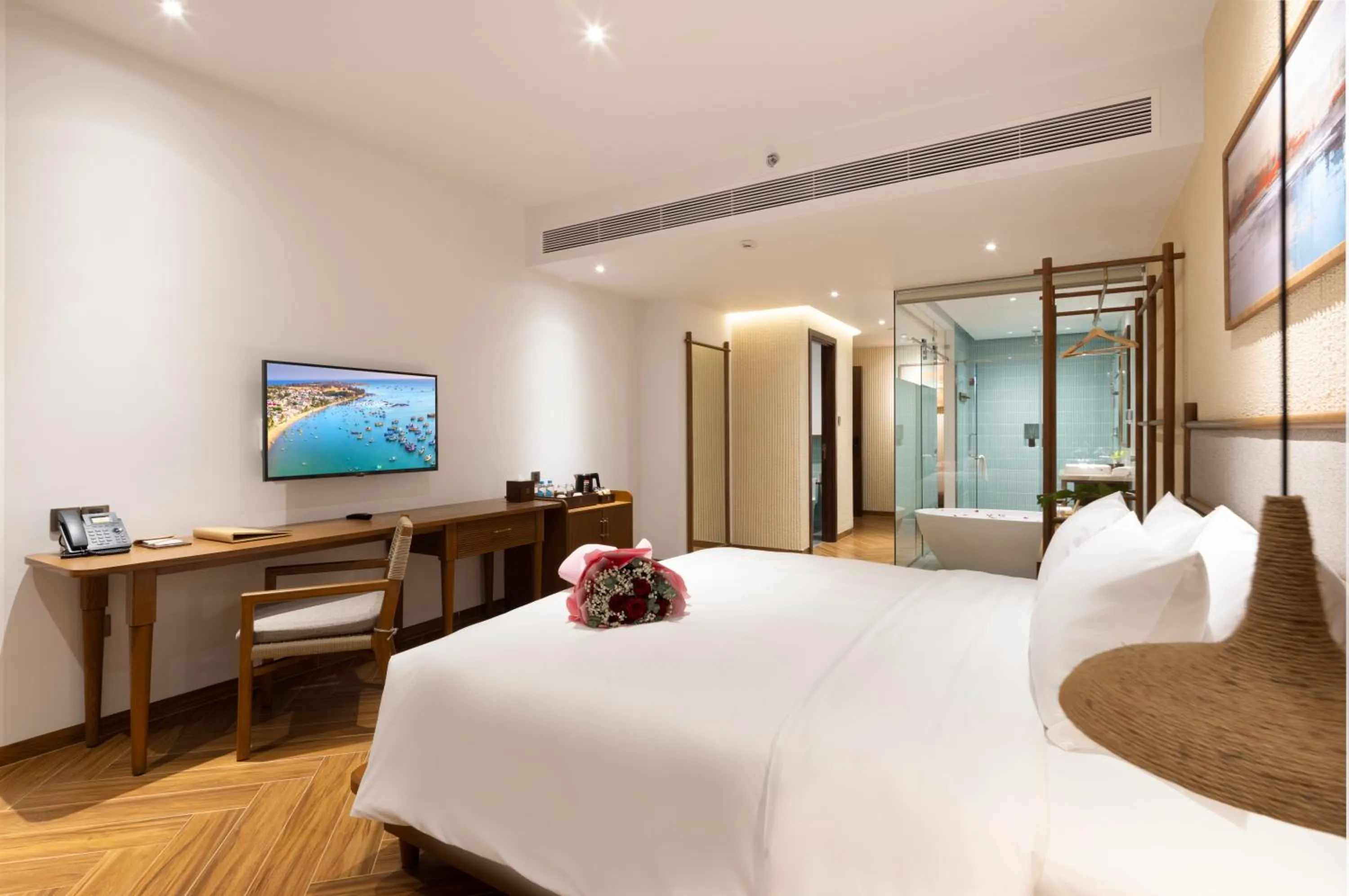 Bed in Iconic Long Hai Hotel