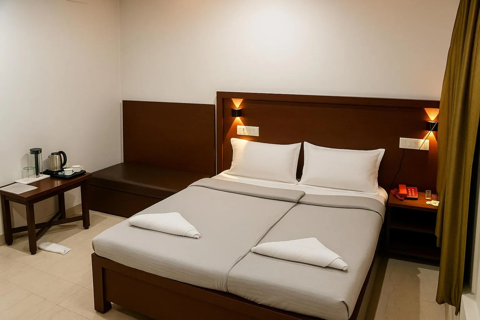 Bed in Subhash Hotel