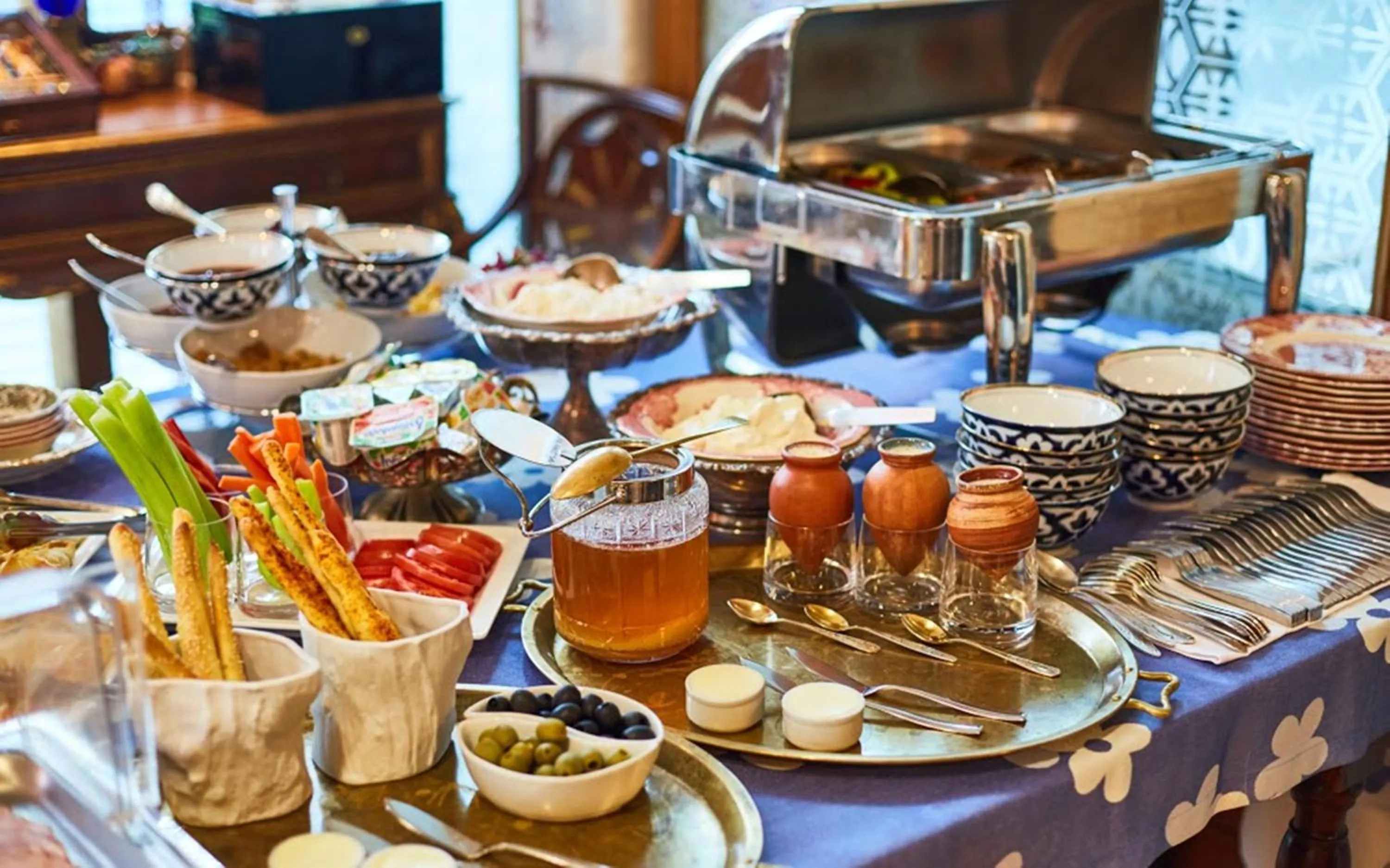 Buffet breakfast in Vinotel Boutique Hotel