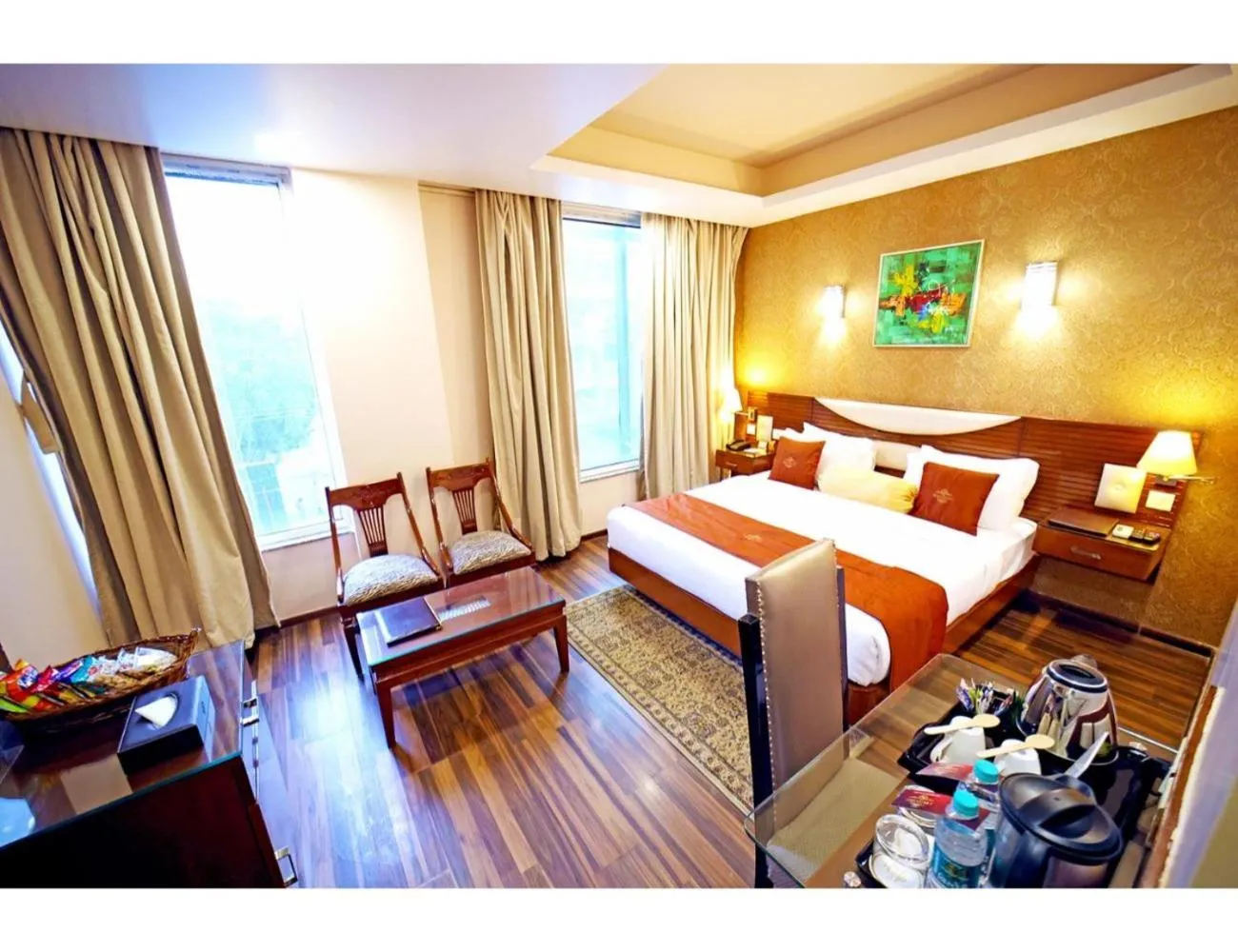 Bed in The Red Velvet Hotel Samarpan, Patna