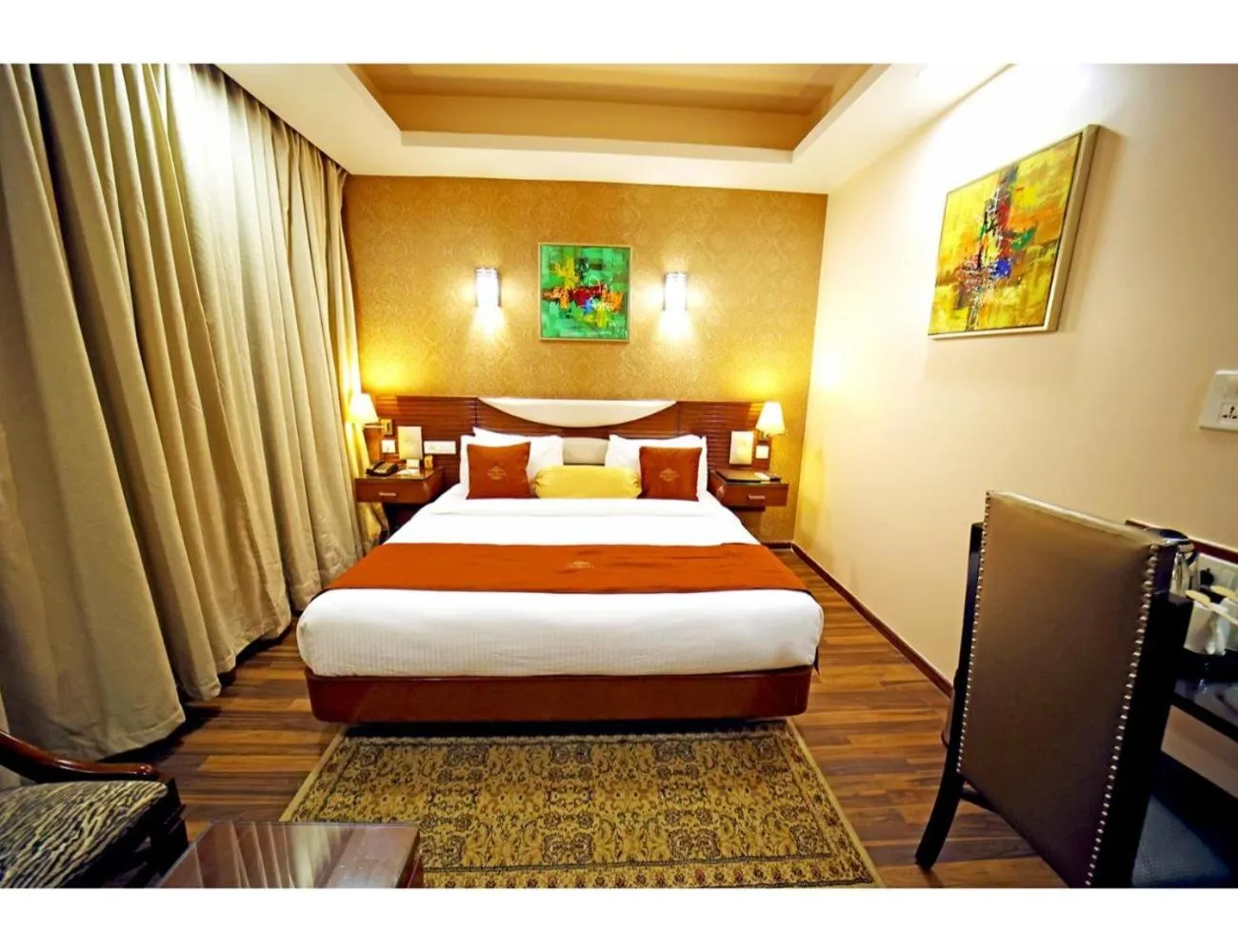 Bed in The Red Velvet Hotel Samarpan, Patna