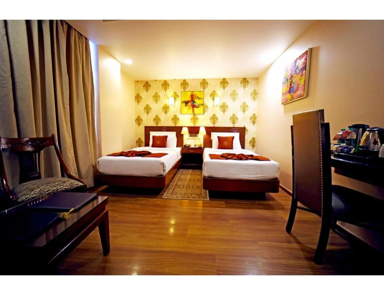 Bed in The Red Velvet Hotel Samarpan, Patna