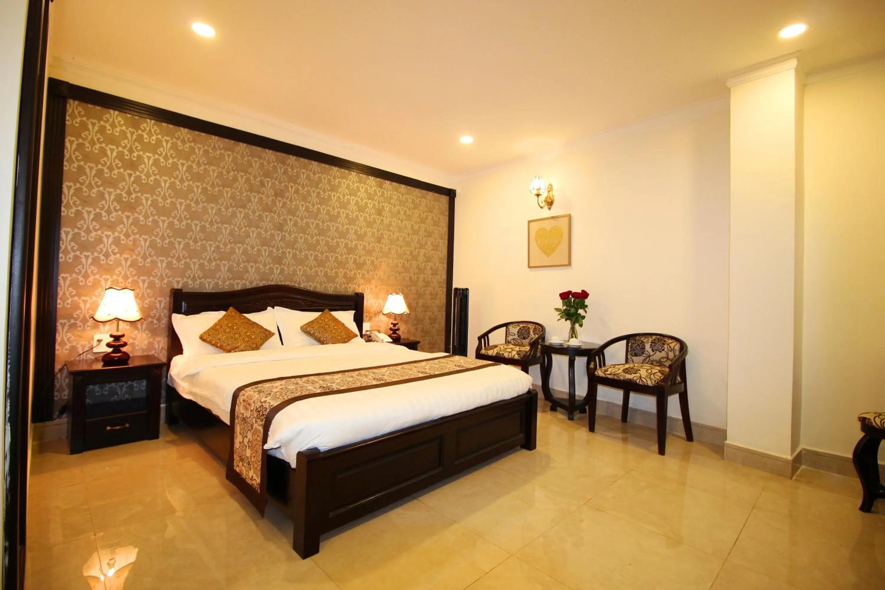 Bed in Royal Dalat Hotel