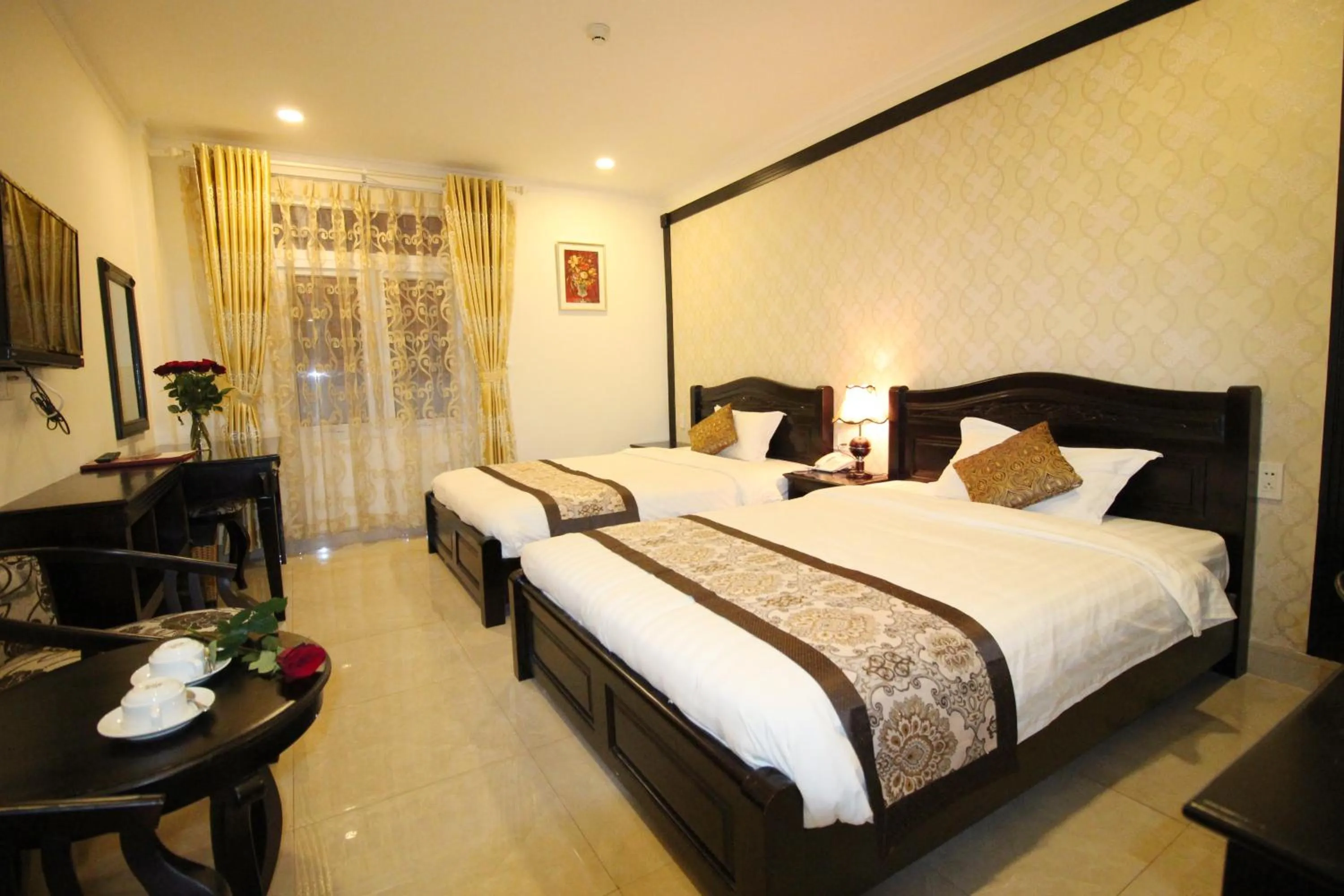 Bed in Royal Dalat Hotel