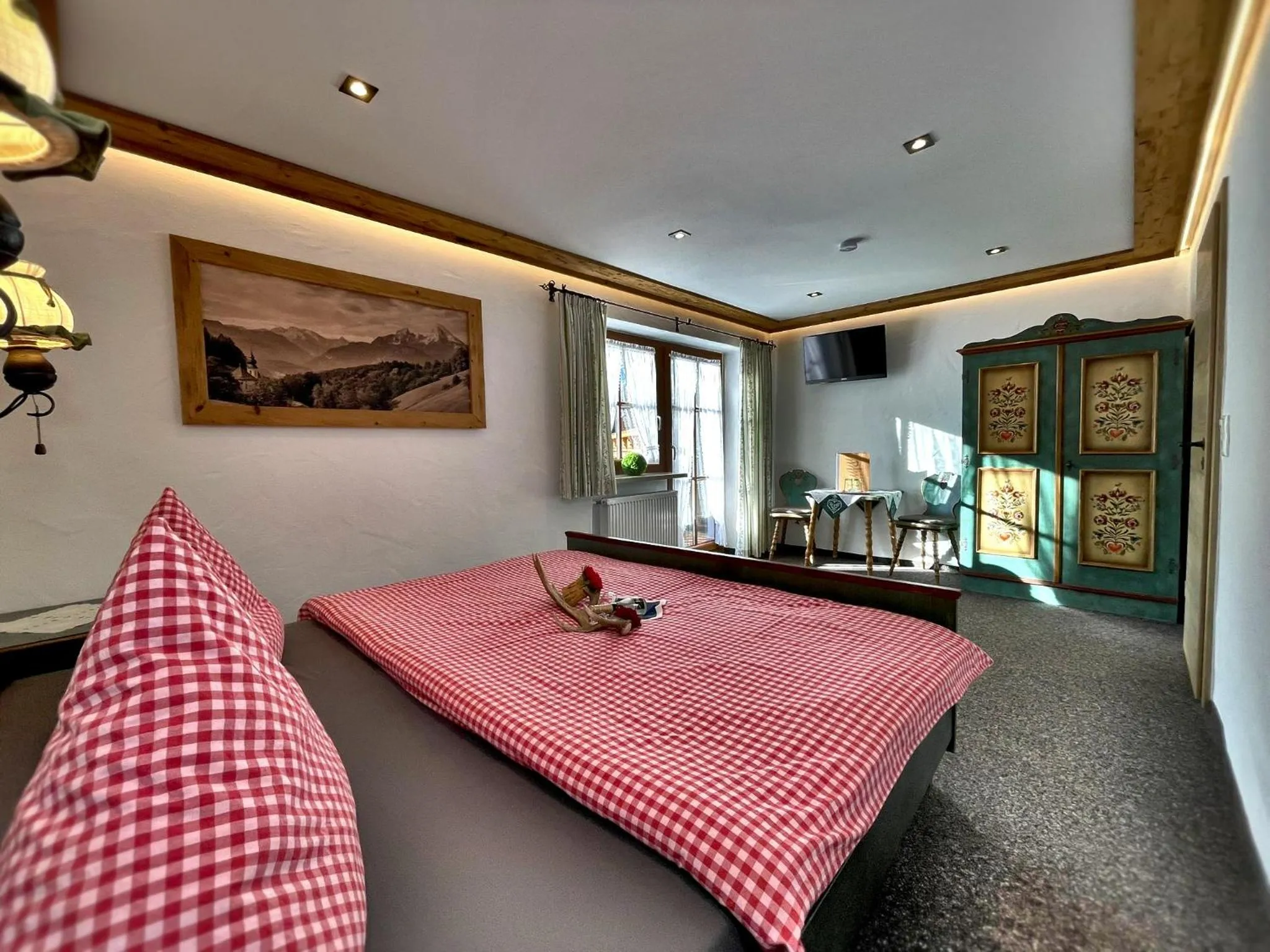 Balcony/Terrace, Bed in Pension Loiplstüberl