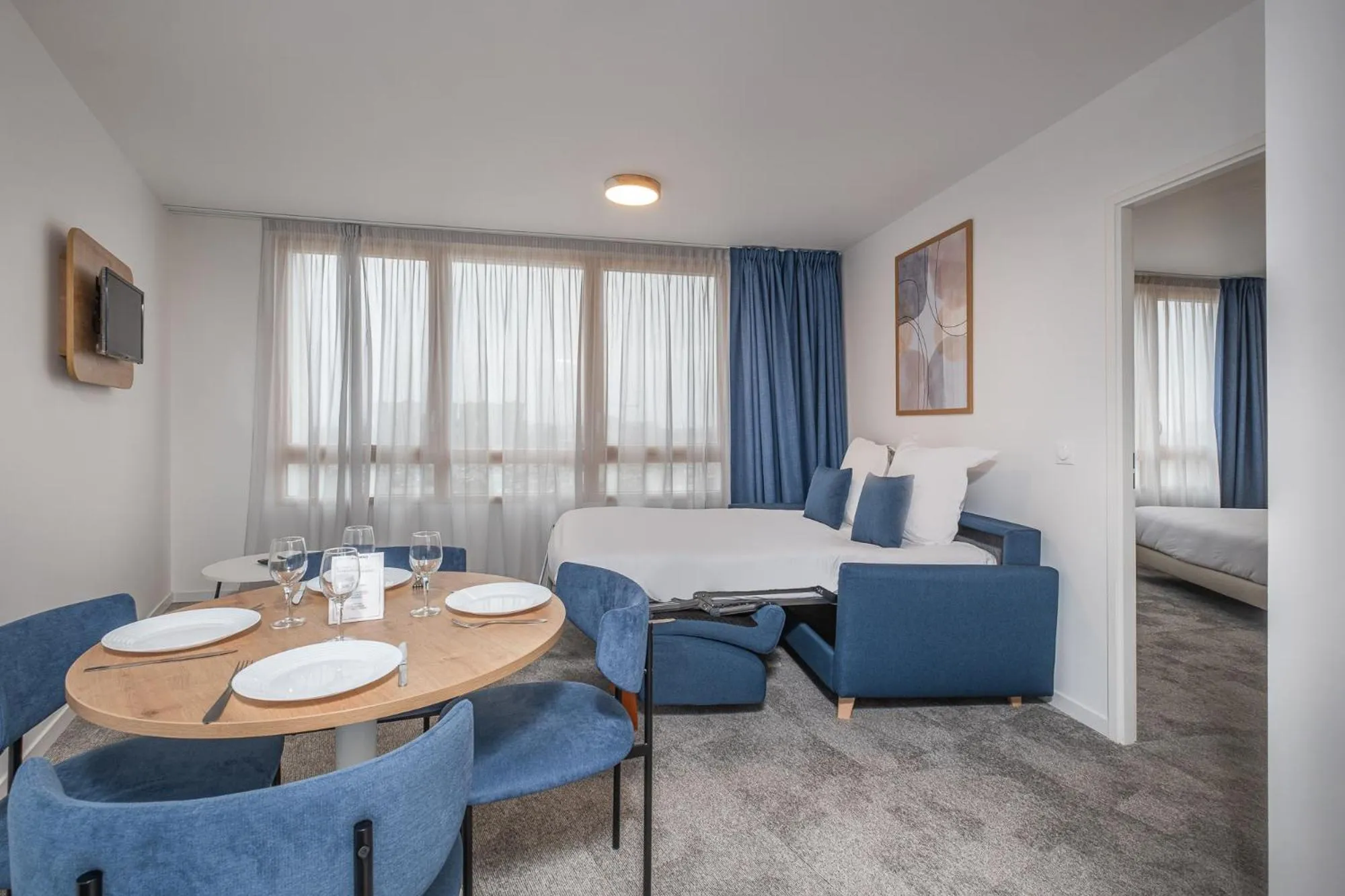 Bed in The Originals Résidence Paris Sud Villejuif