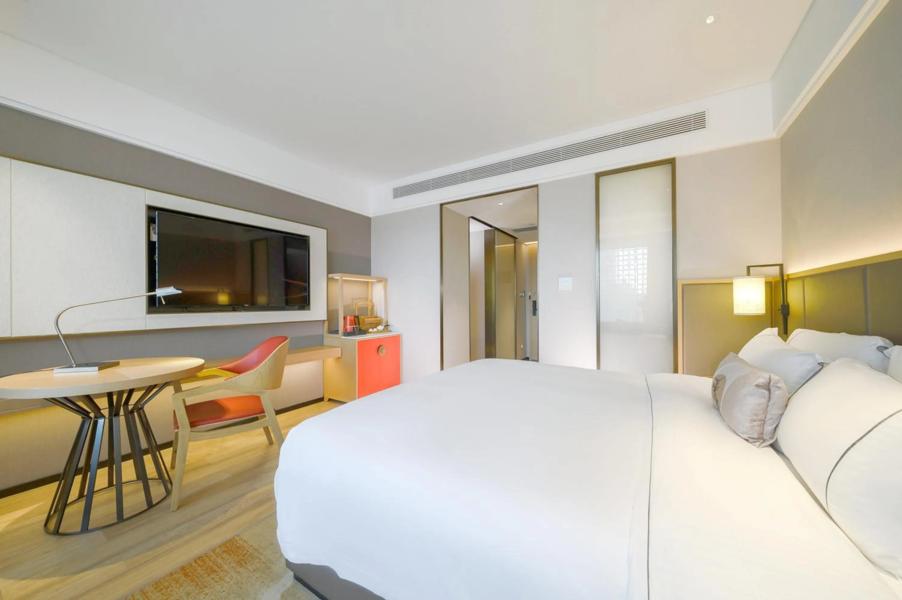 Bed in ECHENG Hotel, Nanning Wanda Plaza Convention and Exhibition Center