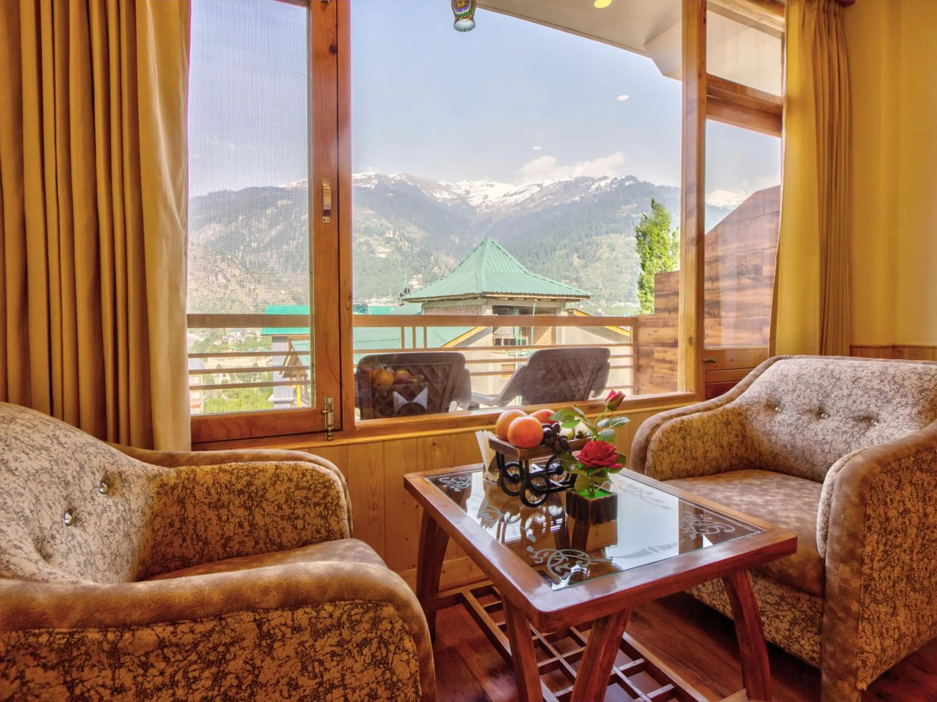 Seating area in Swastik Grand Manali
