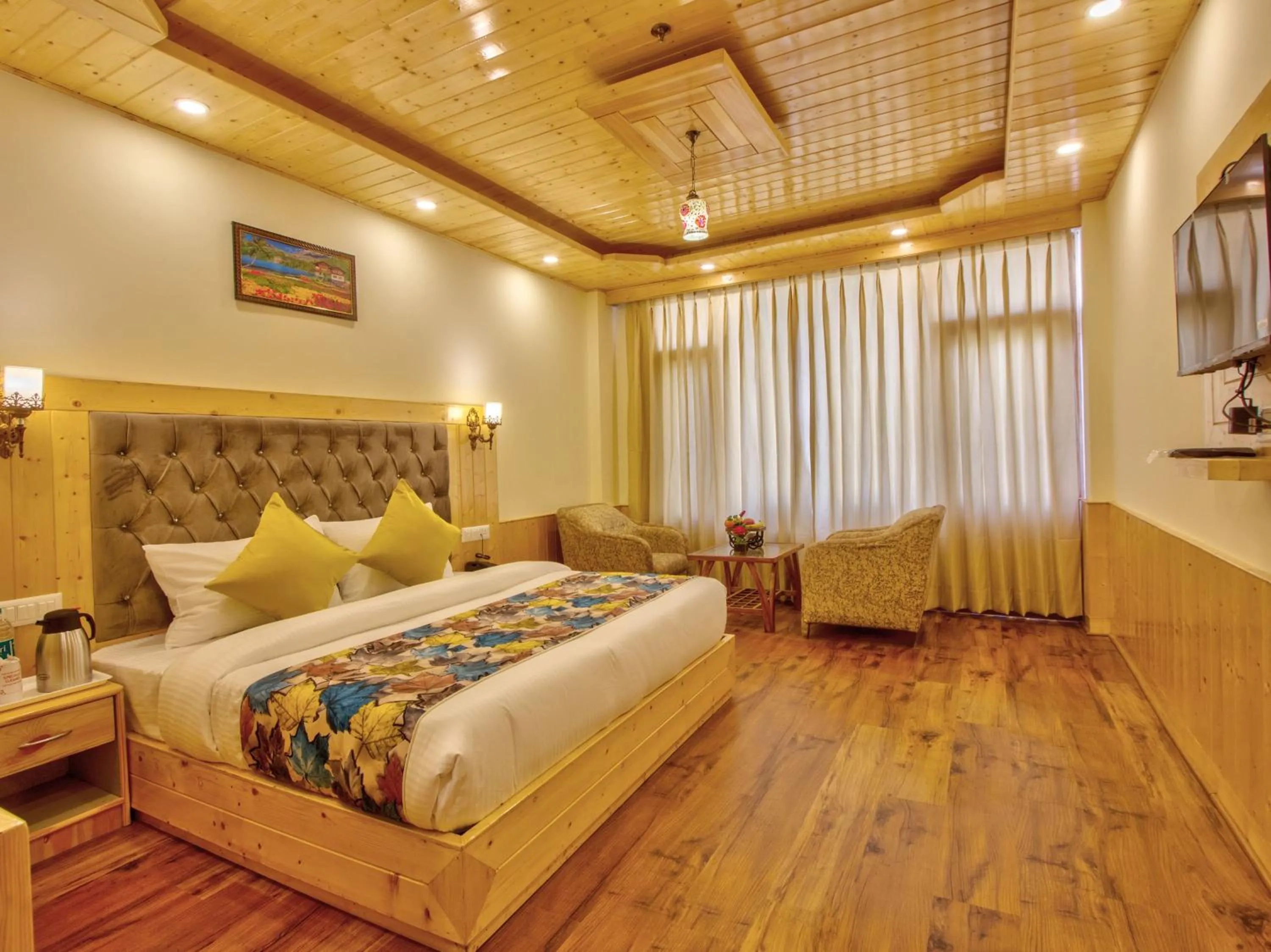 Bedroom, Bed in Swastik Grand Manali