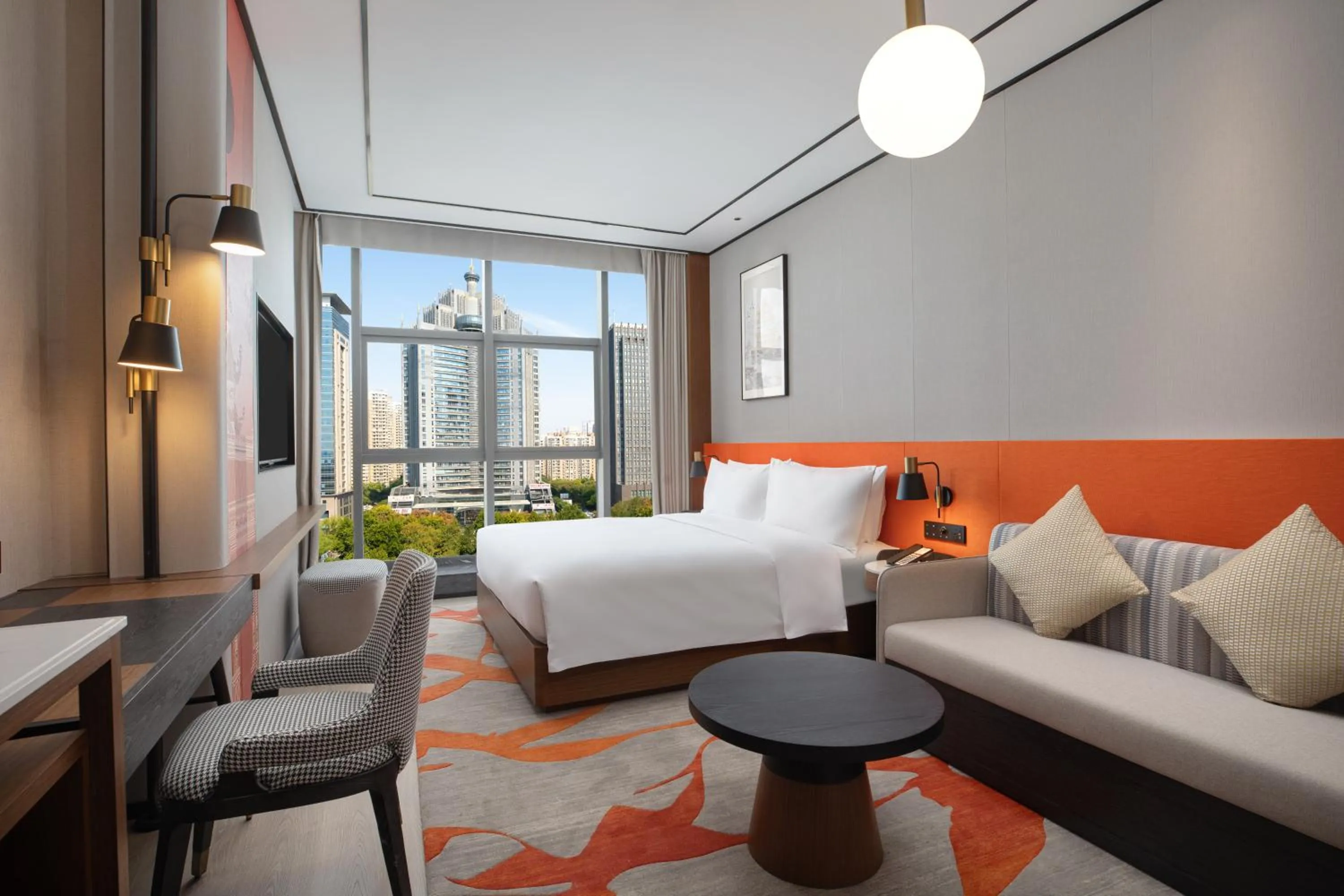 Bed in Hilton Garden Inn Luoyang Kaiyuan Avenue