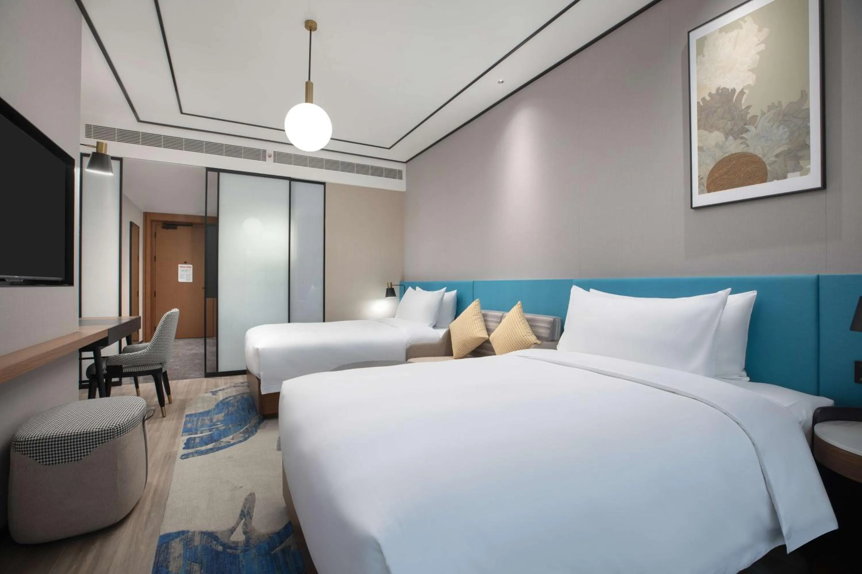 Bed in Hilton Garden Inn Luoyang Kaiyuan Avenue