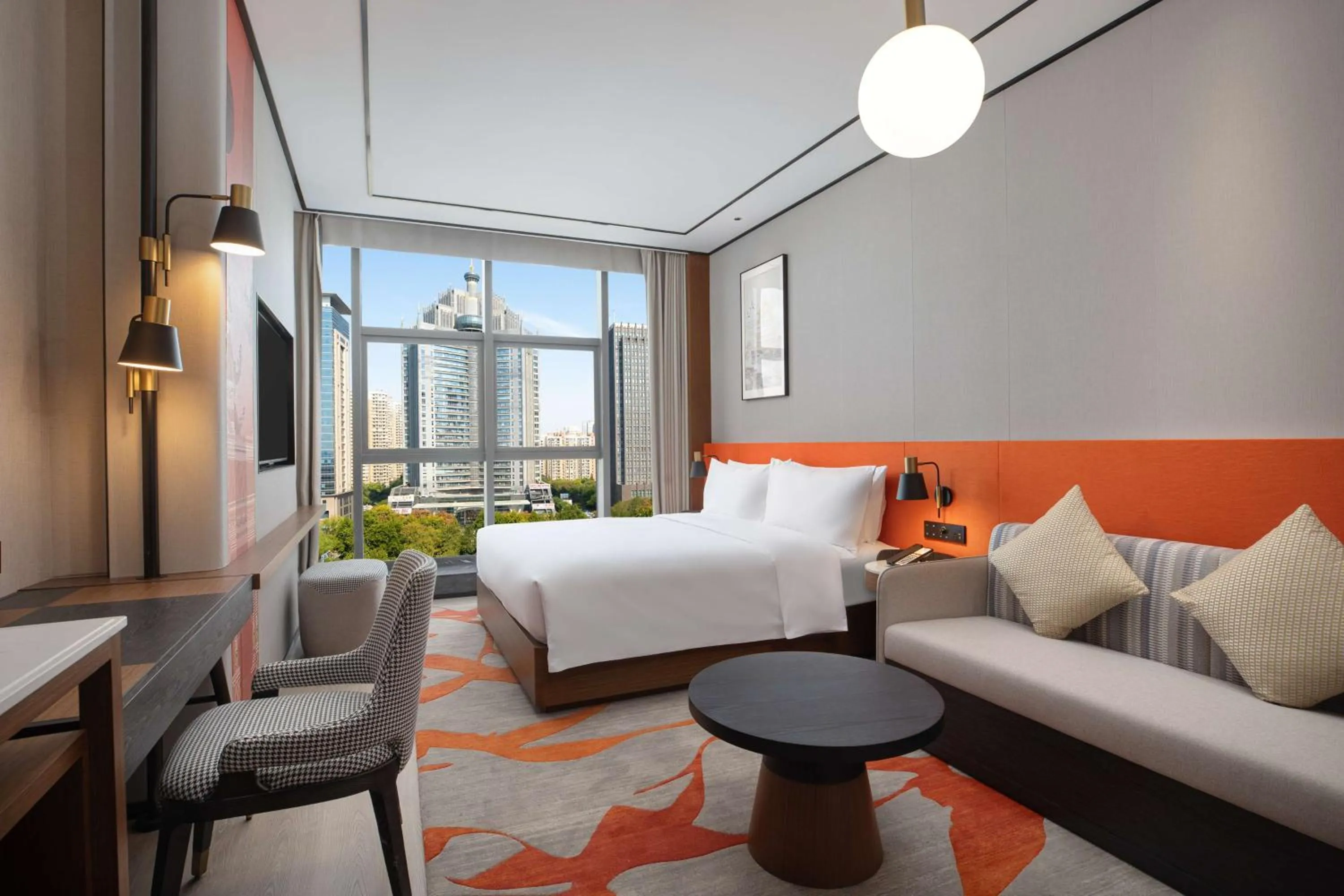 Bed in Hilton Garden Inn Luoyang Kaiyuan Avenue