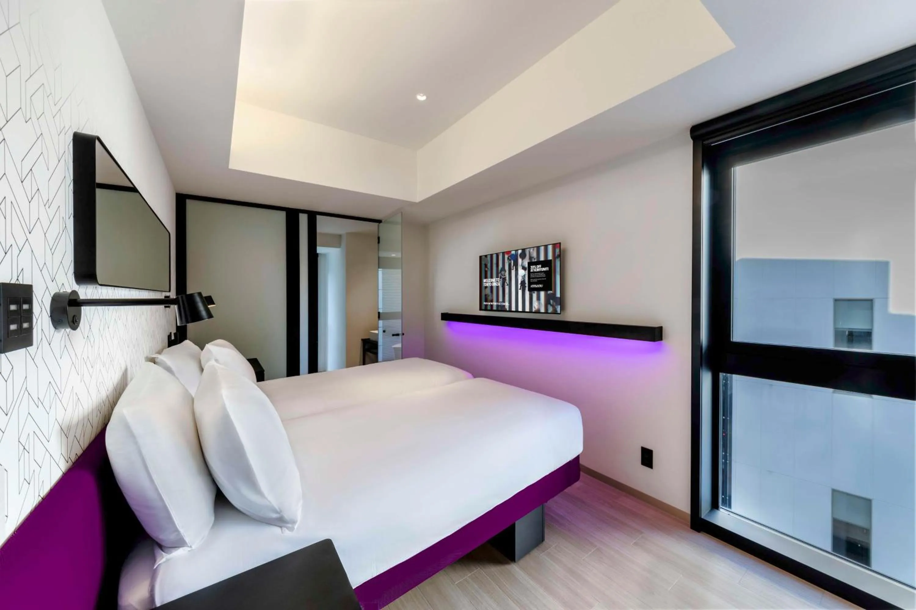 Bedroom, Bed in YOTEL Tokyo Ginza