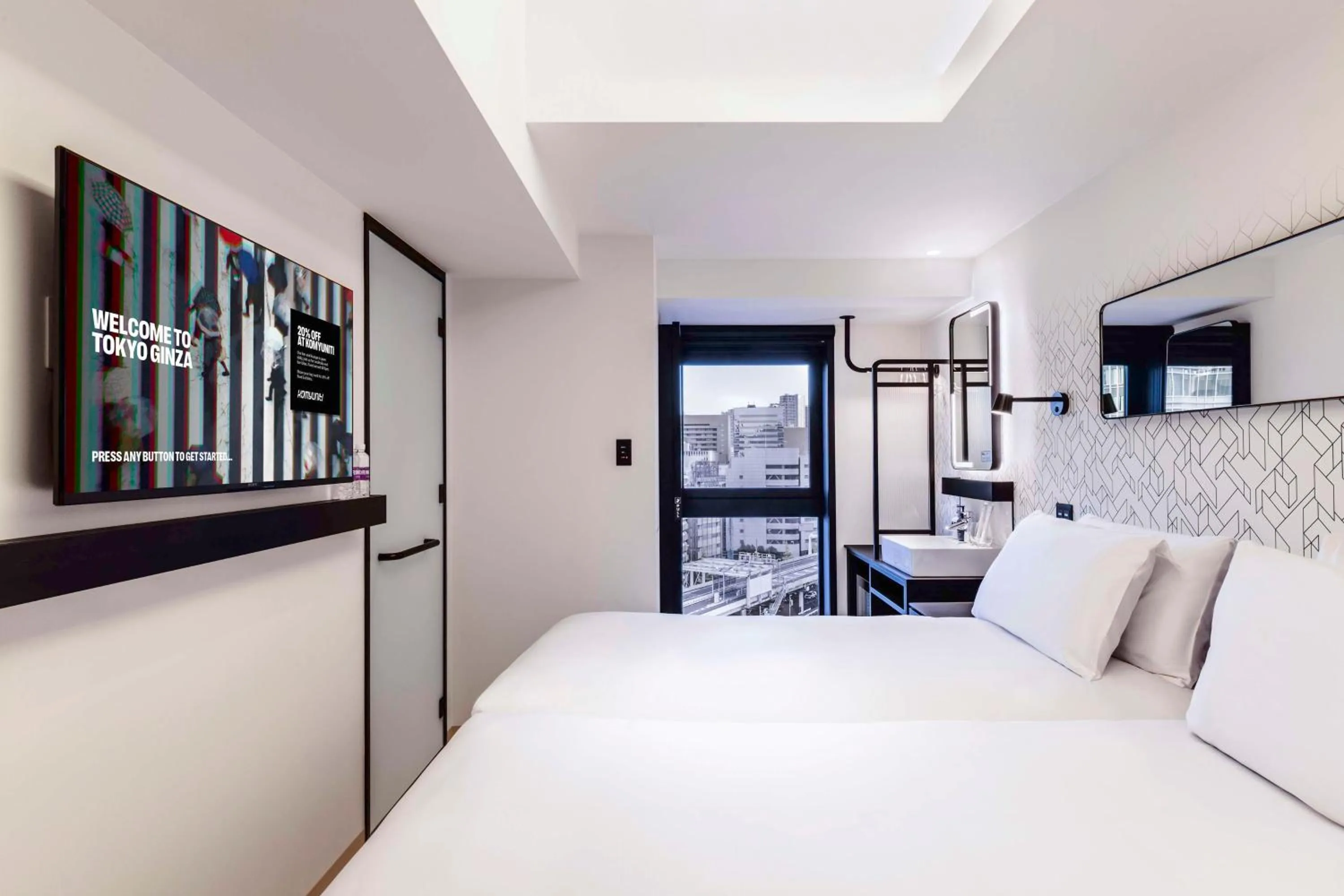 Bedroom, Bed in YOTEL Tokyo Ginza