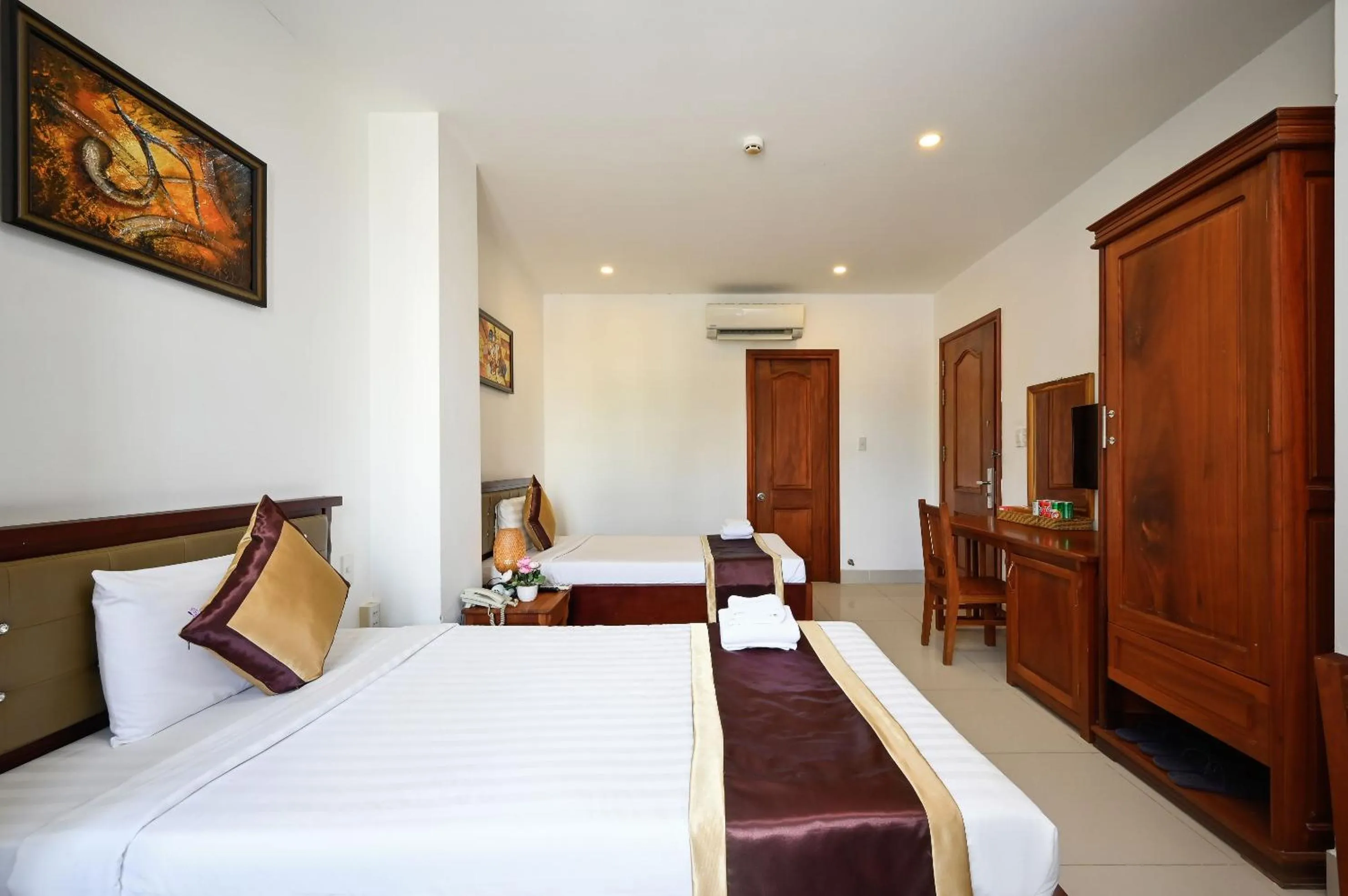 Bed in Ha Tien Xua Hotel & Resort
