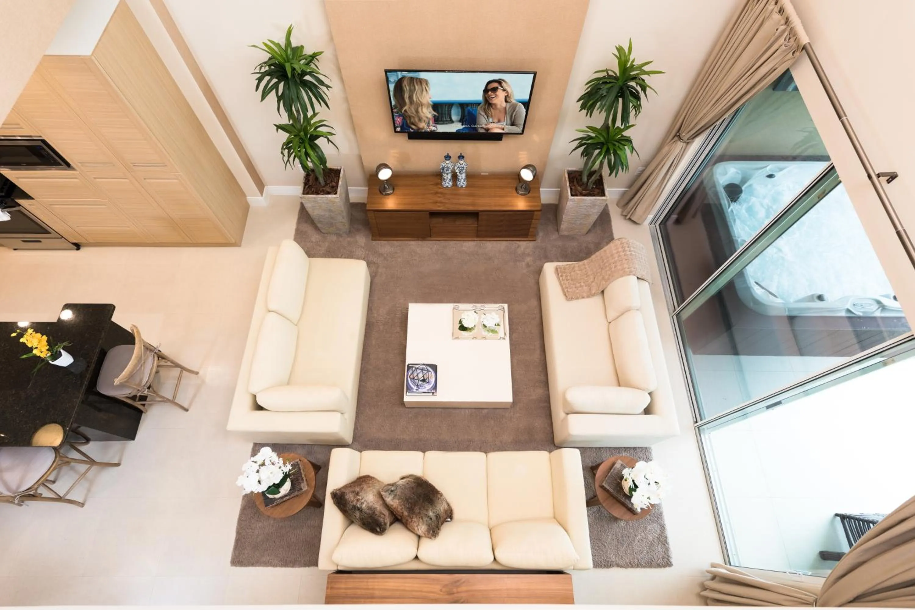 Dining area in Magic Village Yards Trademark Collection by Wyndham