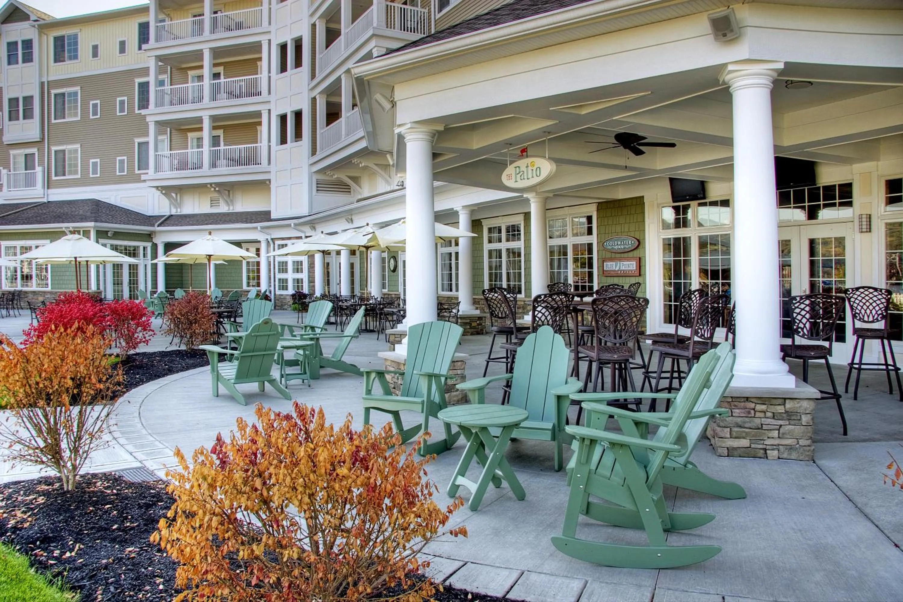 Patio in Watkins Glen Harbor Hotel