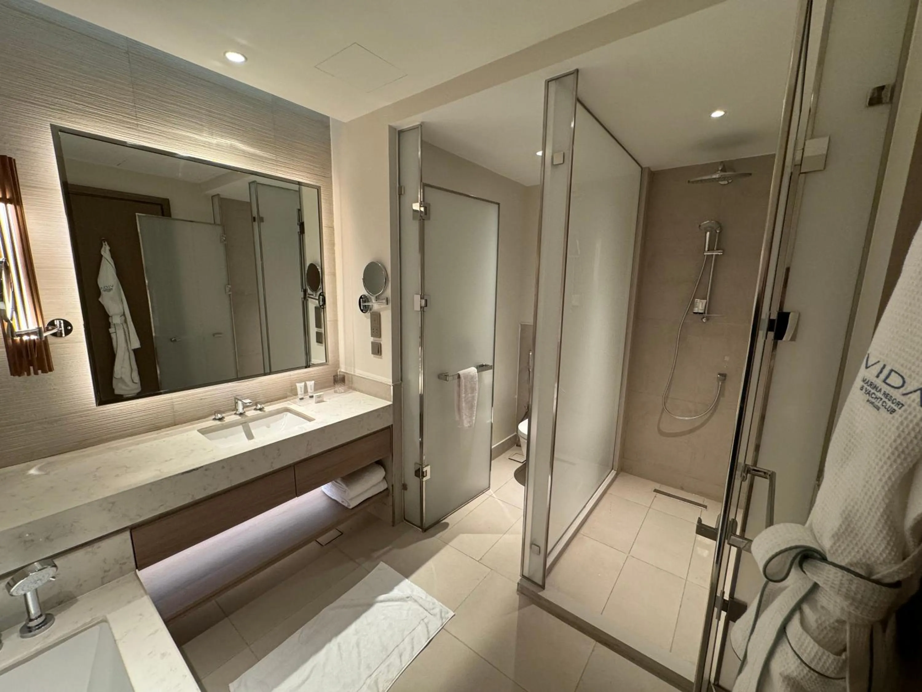 Shower in Vida Marina Resort Marassi Residences Three Bedroom Apartment Marina View