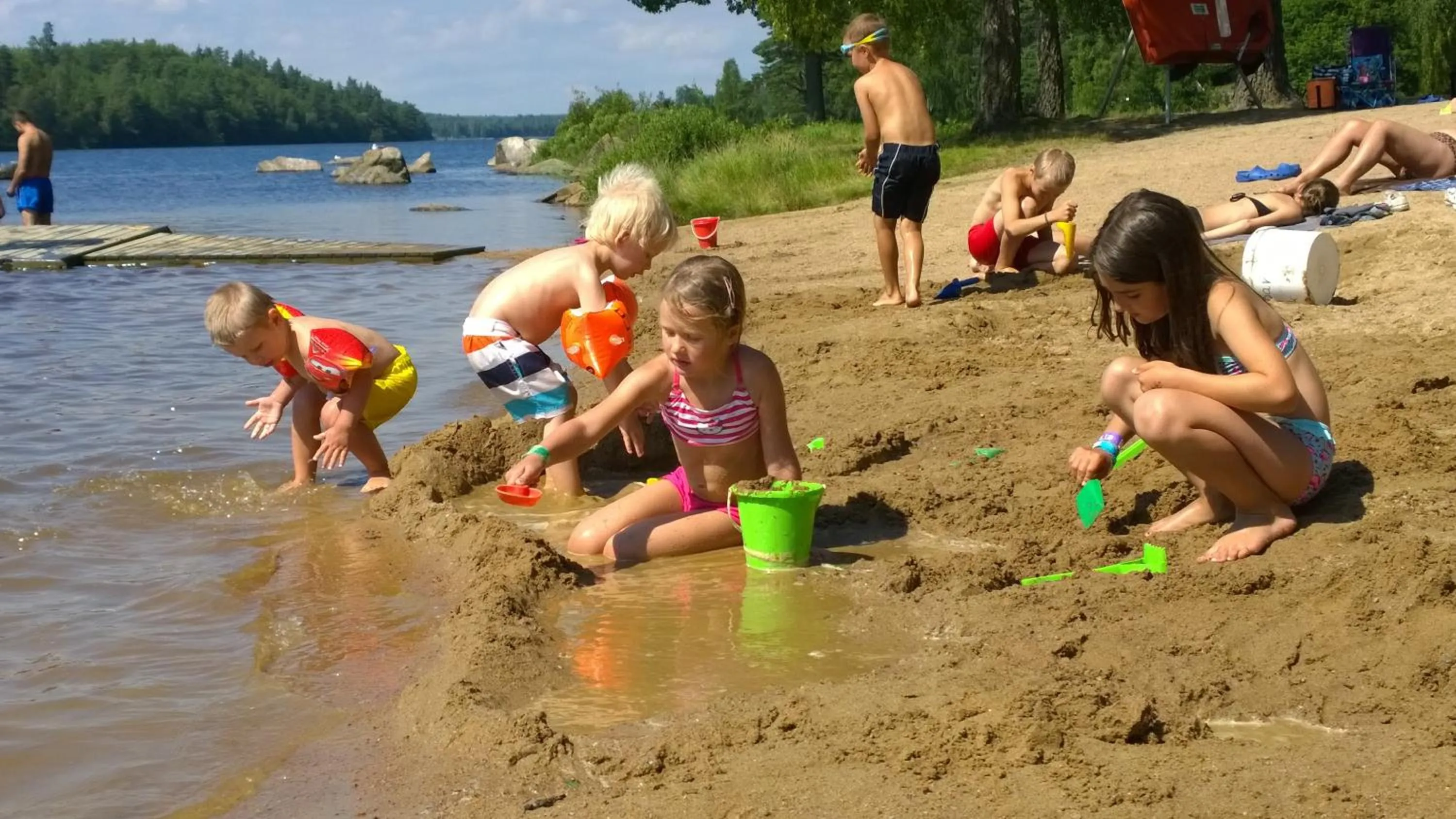 Beach in Långasjönäs Camping & Stugby