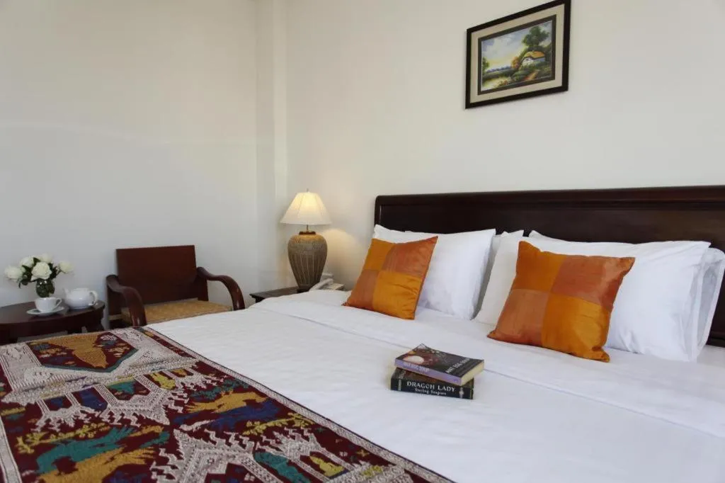 Bed in Lao Golden Hotel