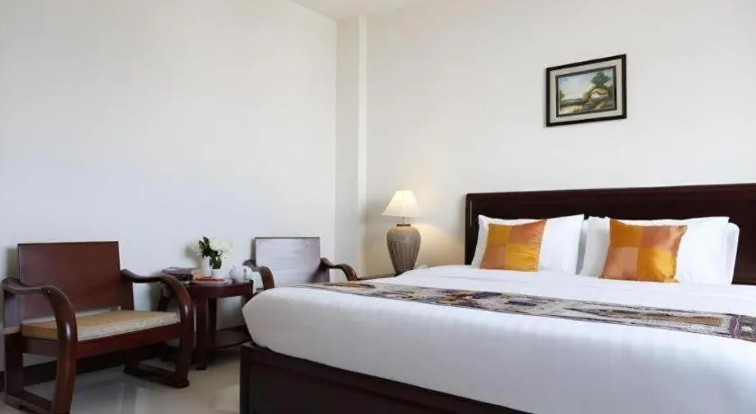 Bed in Lao Golden Hotel