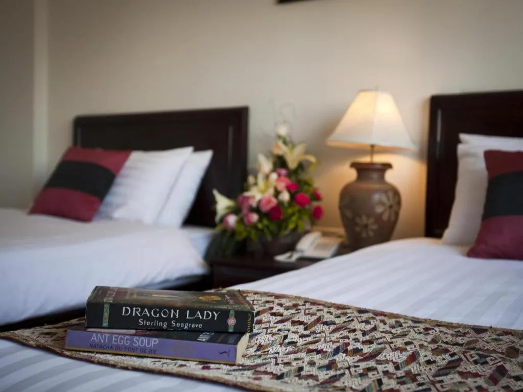 Bed in Lao Golden Hotel