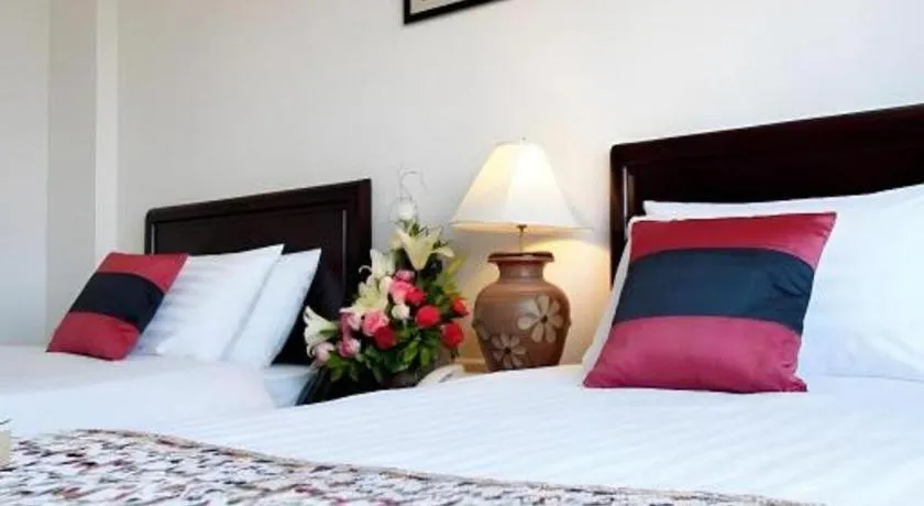 Bed in Lao Golden Hotel