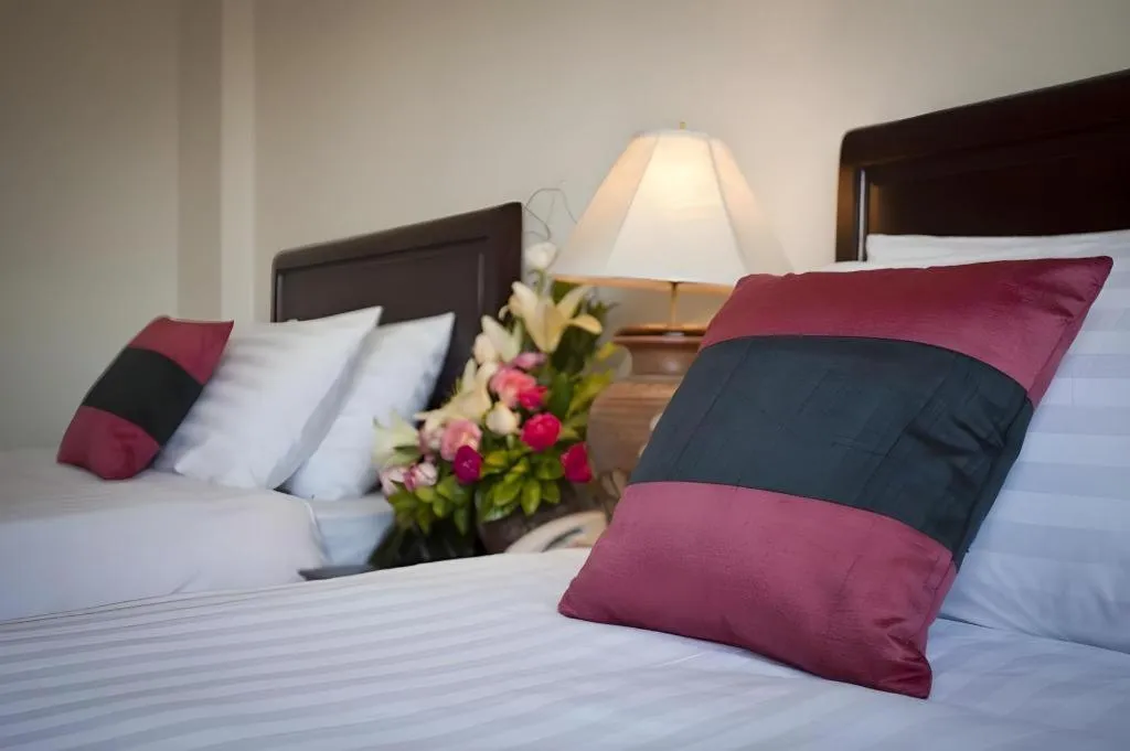 Bed in Lao Golden Hotel