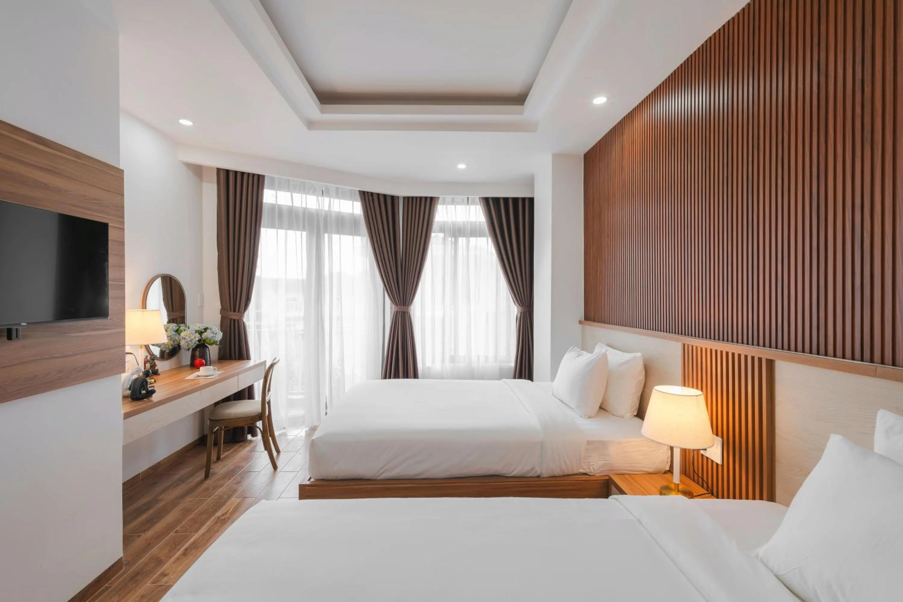 Balcony/Terrace, Bed in Nature Hotel - Nam Ky Khoi Nghia