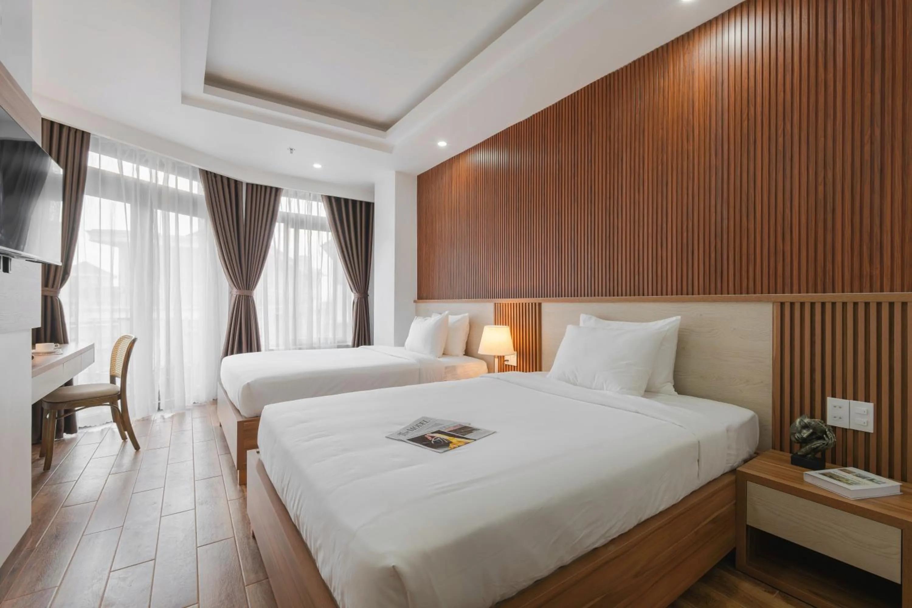 View (from property/room), Bed in Nature Hotel - Nam Ky Khoi Nghia