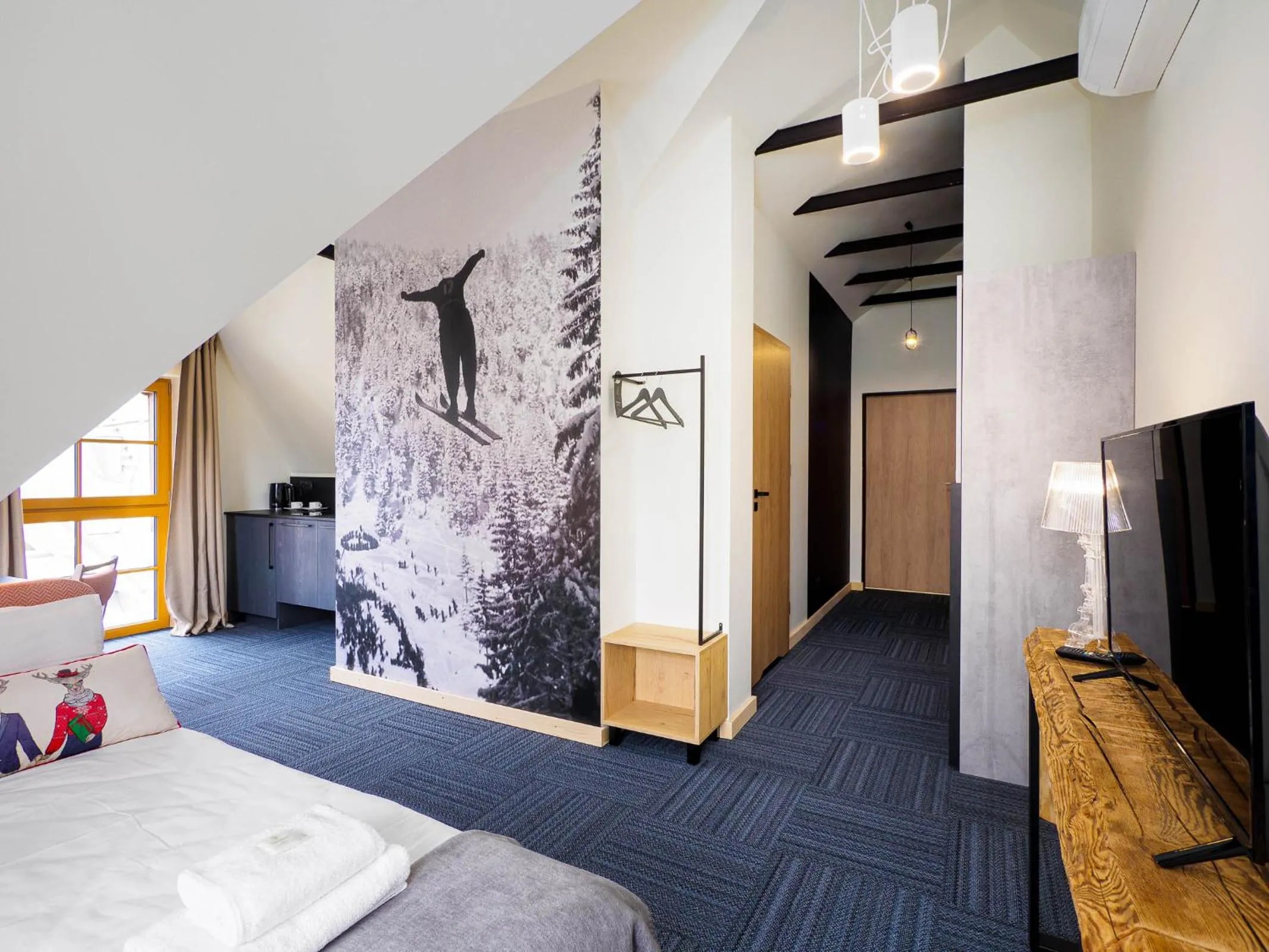 View (from property/room), Bed in Willa Sienkiewiczówka