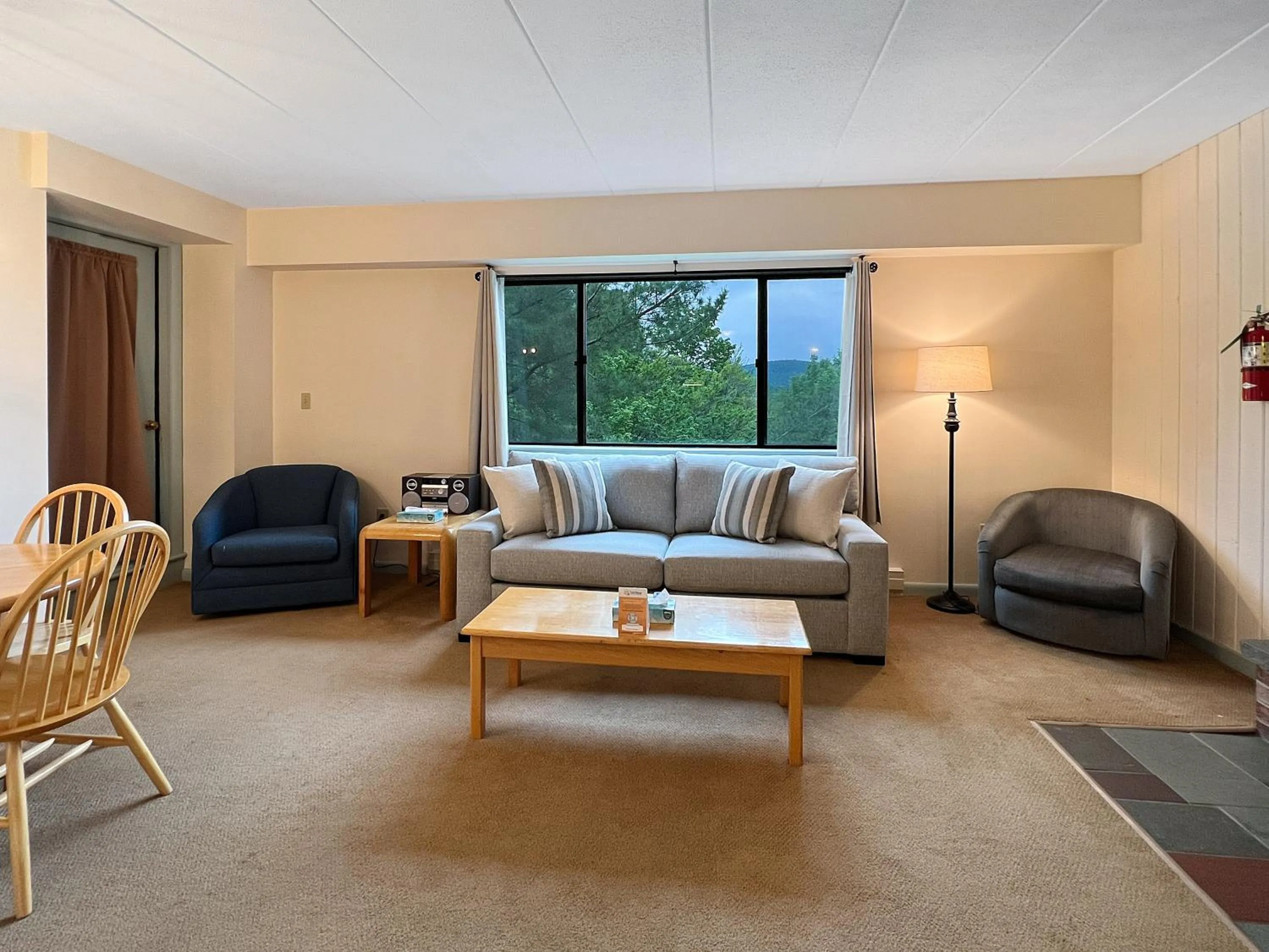 Living room in Mountain Green, Condos at Killington