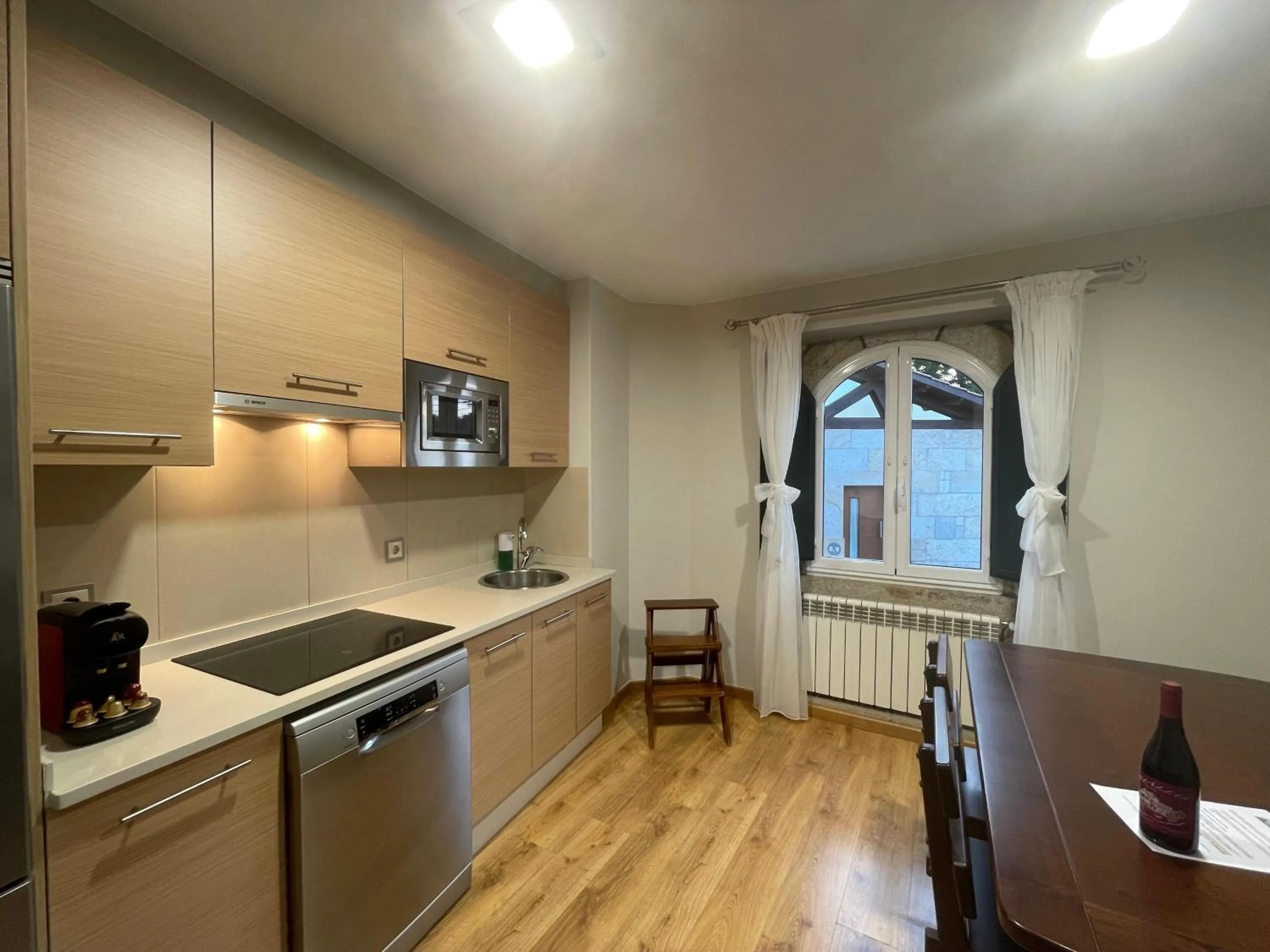 kitchen in Apartamentos Río Sil