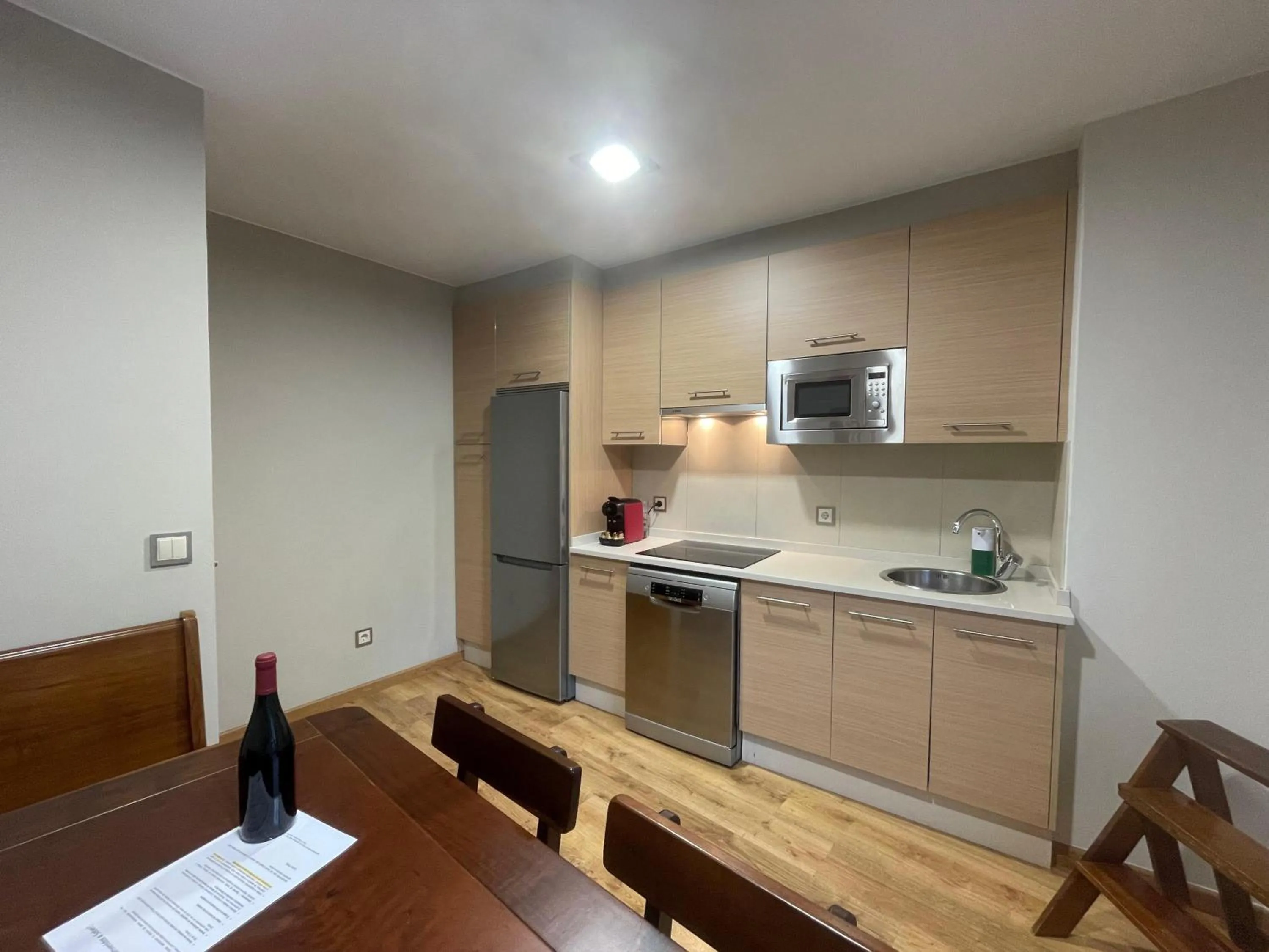 kitchen in Apartamentos Río Sil