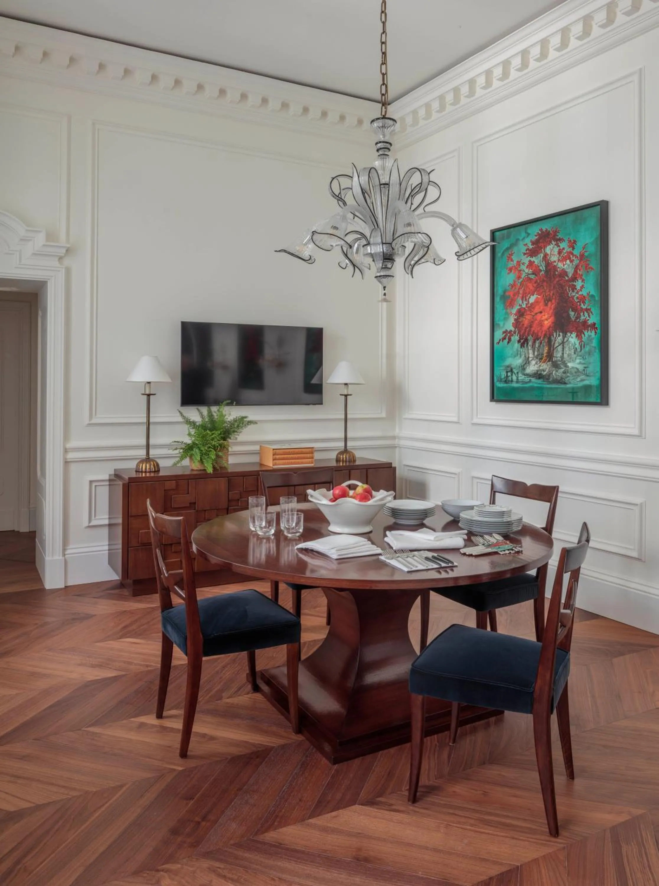 Dining area in Rocco Forte House Via Manzoni Milan